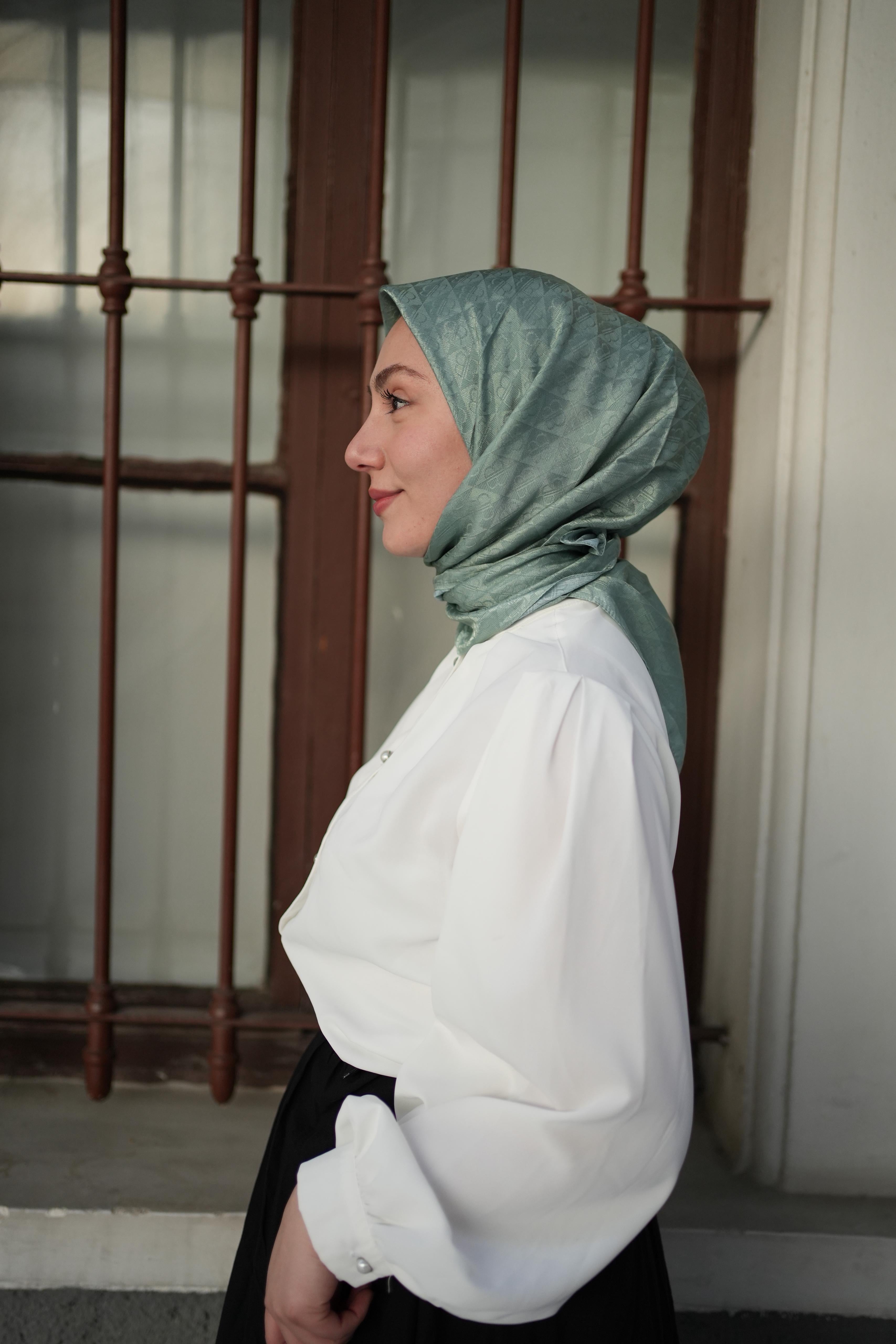 Monogram Eşarp Yeşil