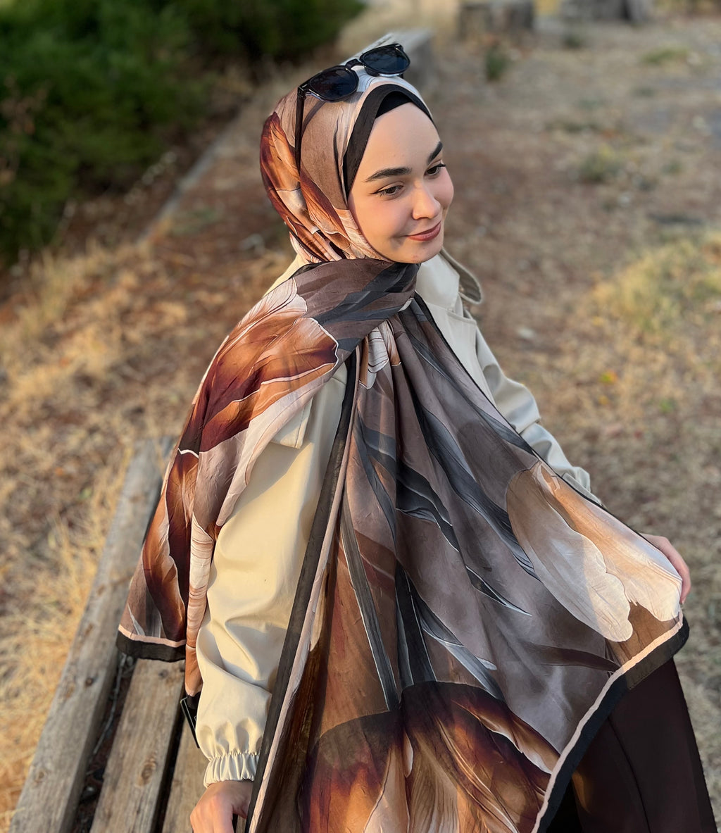 Lale Desenli Kraş Şal