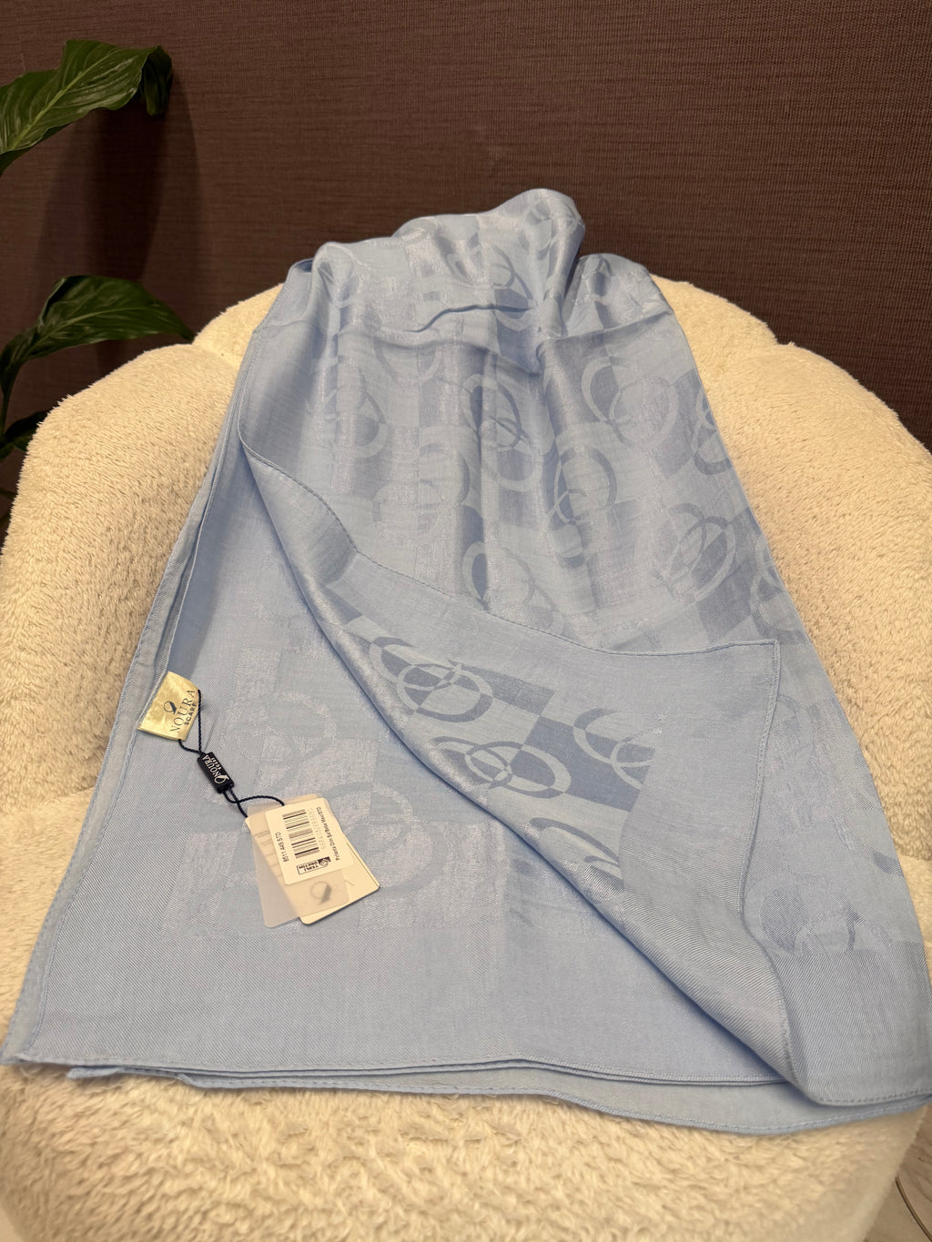 Noura Scarf Dama Şal Bebe Mavisi
