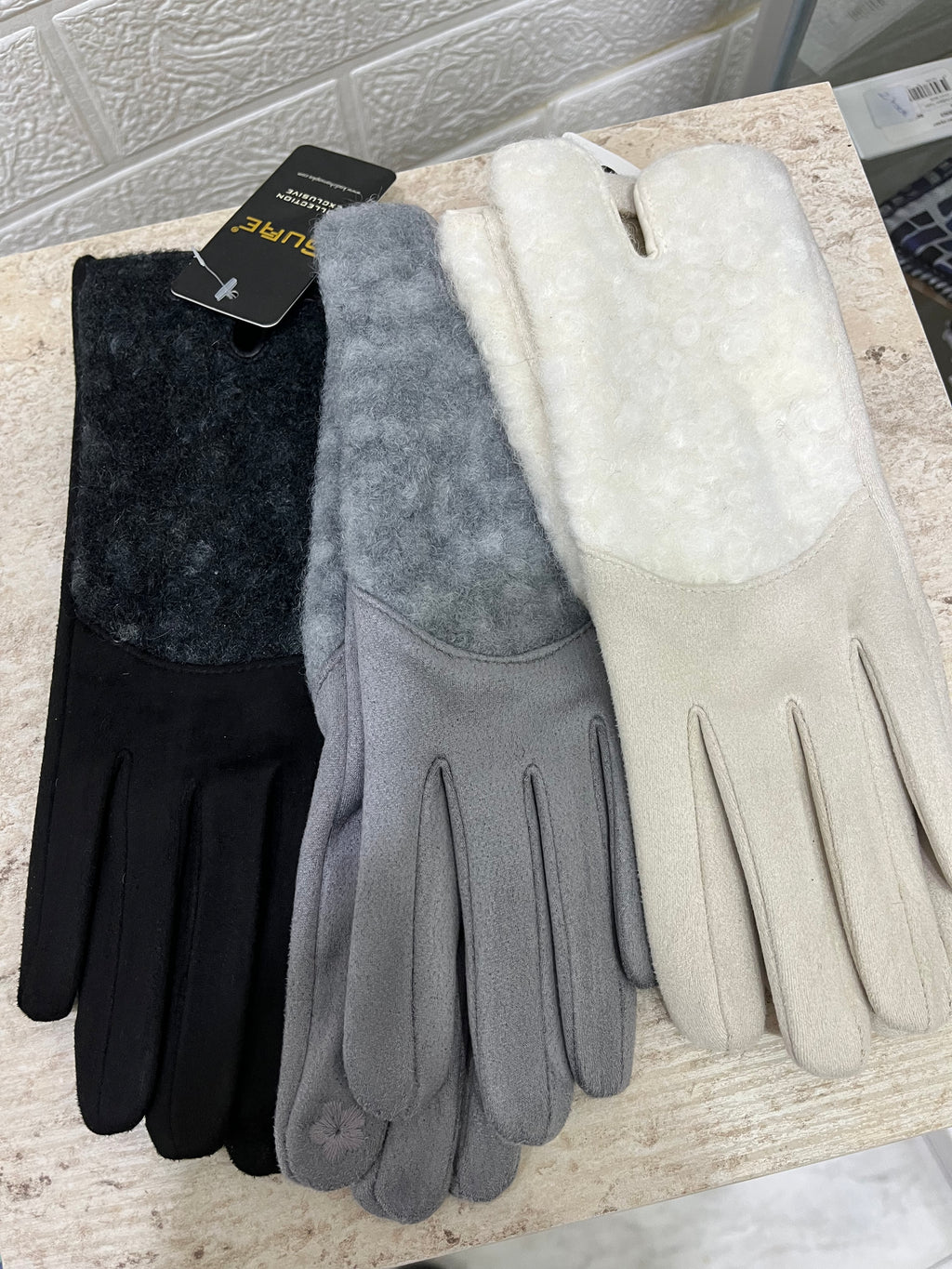 Özel Bambu Süet Doku Gri