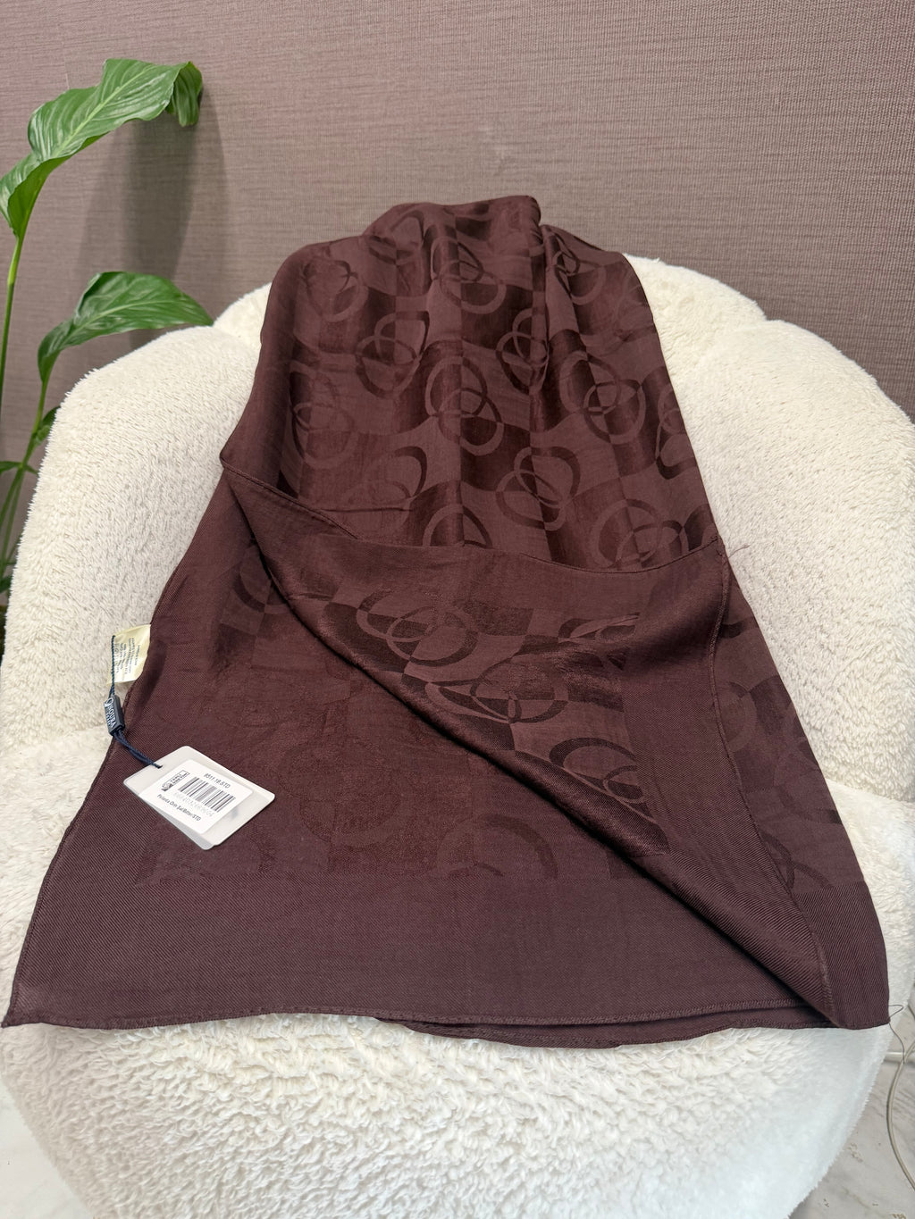 Noura Scarf Dama Şal Bitter