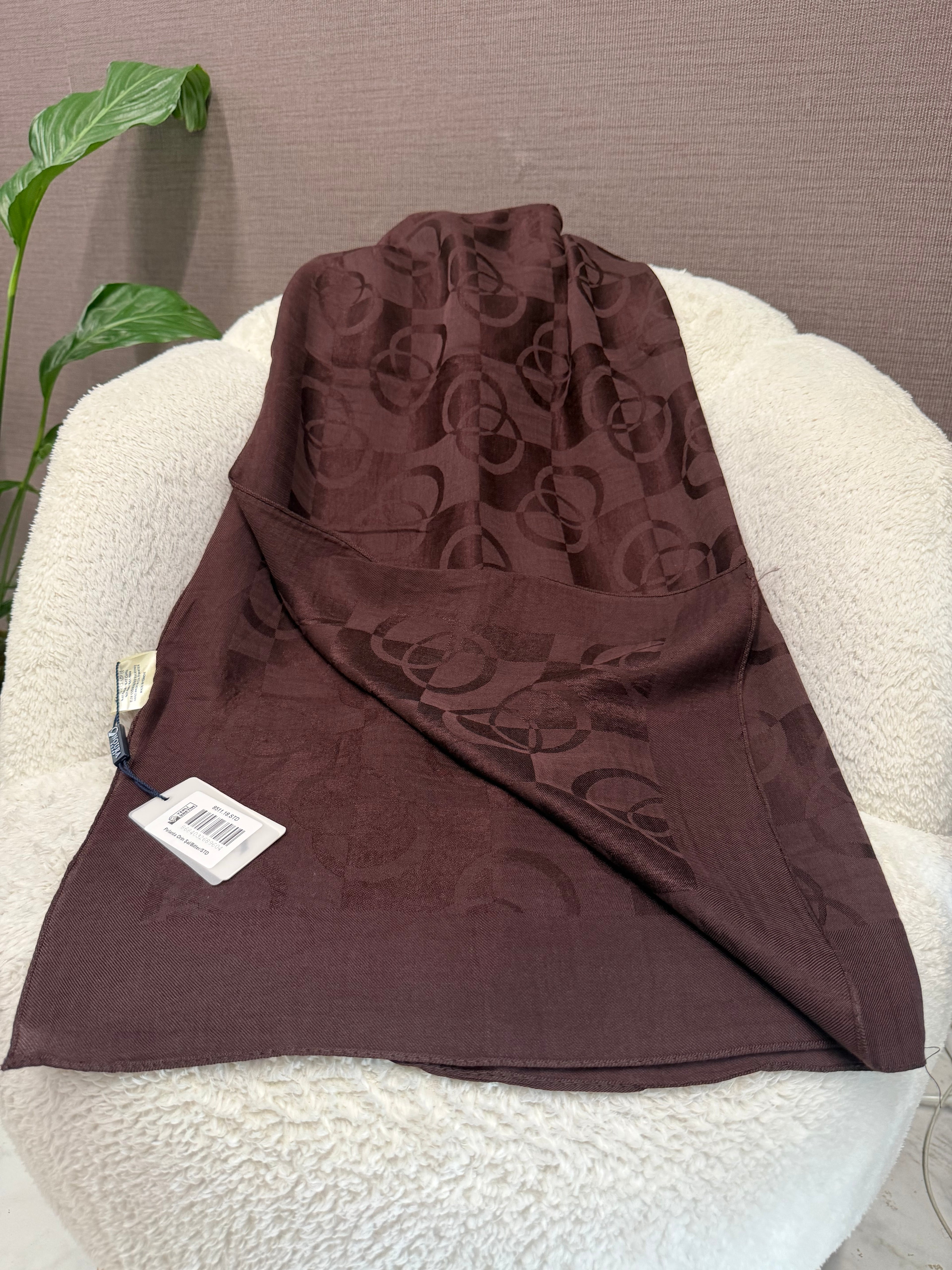 Noura Scarf Dama Şal Bitter