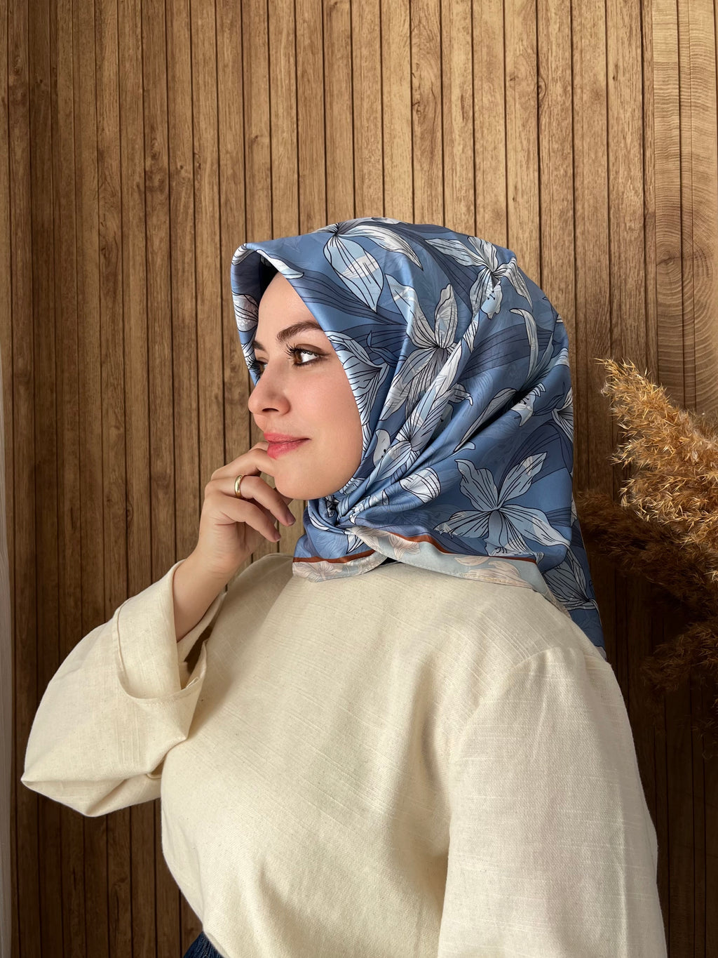 İthal Çift Taraflı Twill Eşarp Kasımpatı