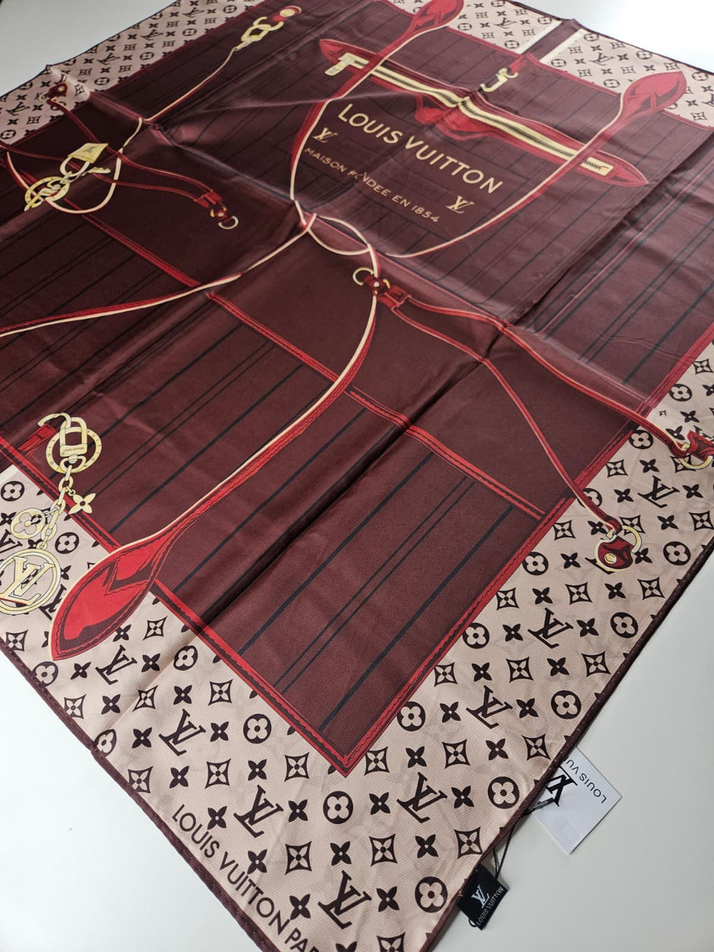 İthal Twill İpek Eşarp Bordo