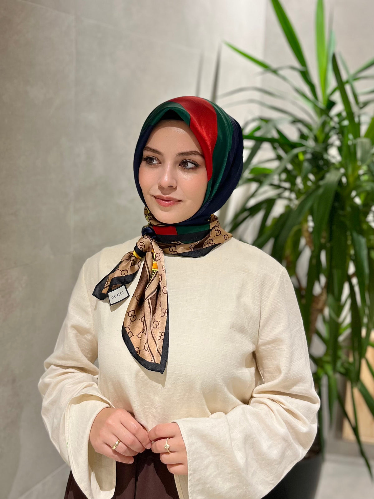 Vual İpek Eşarp Lacivert