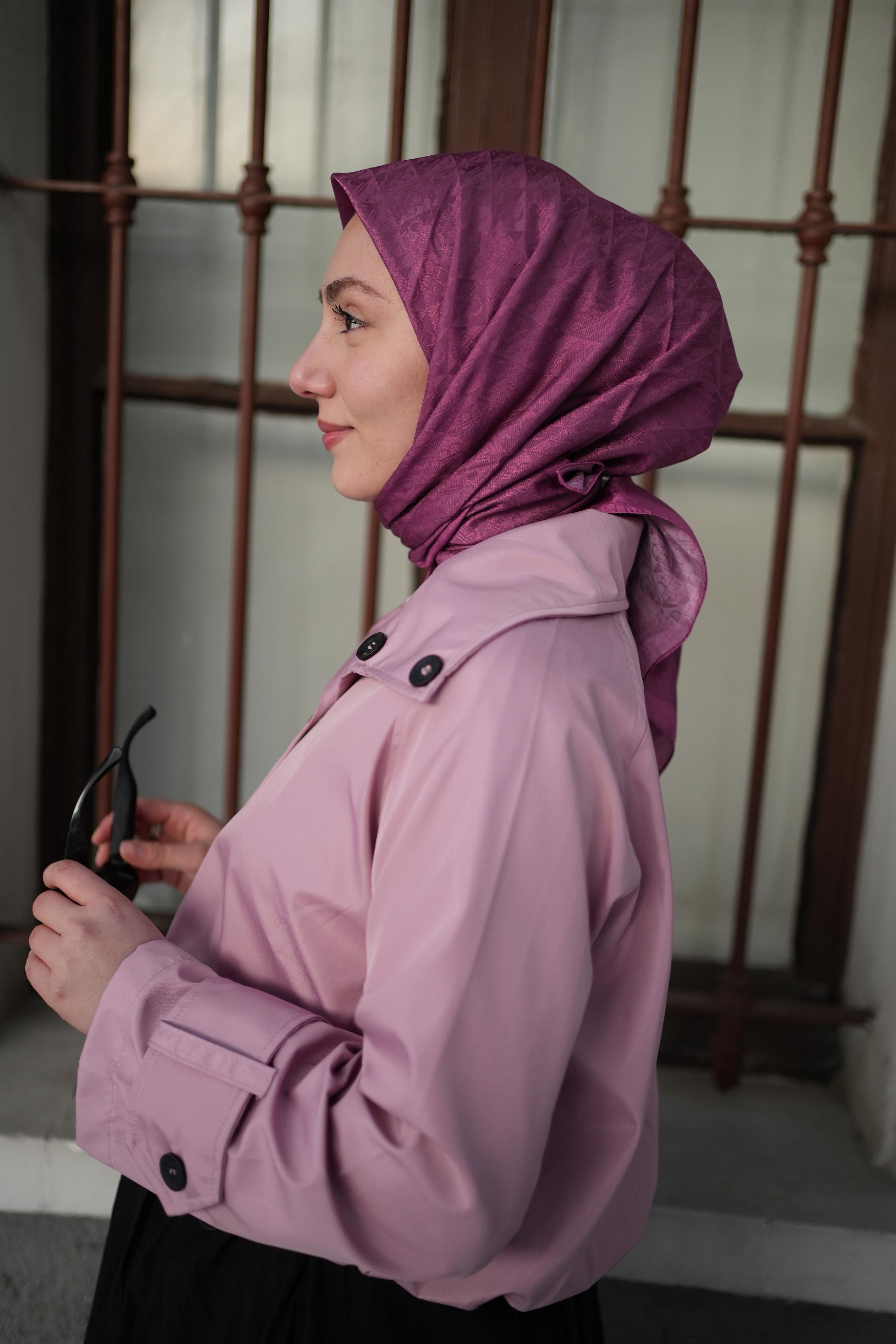 Monogram Eşarp Fuşya