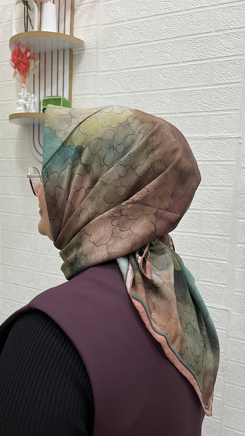 Desenli Modal Eşarp Çağla