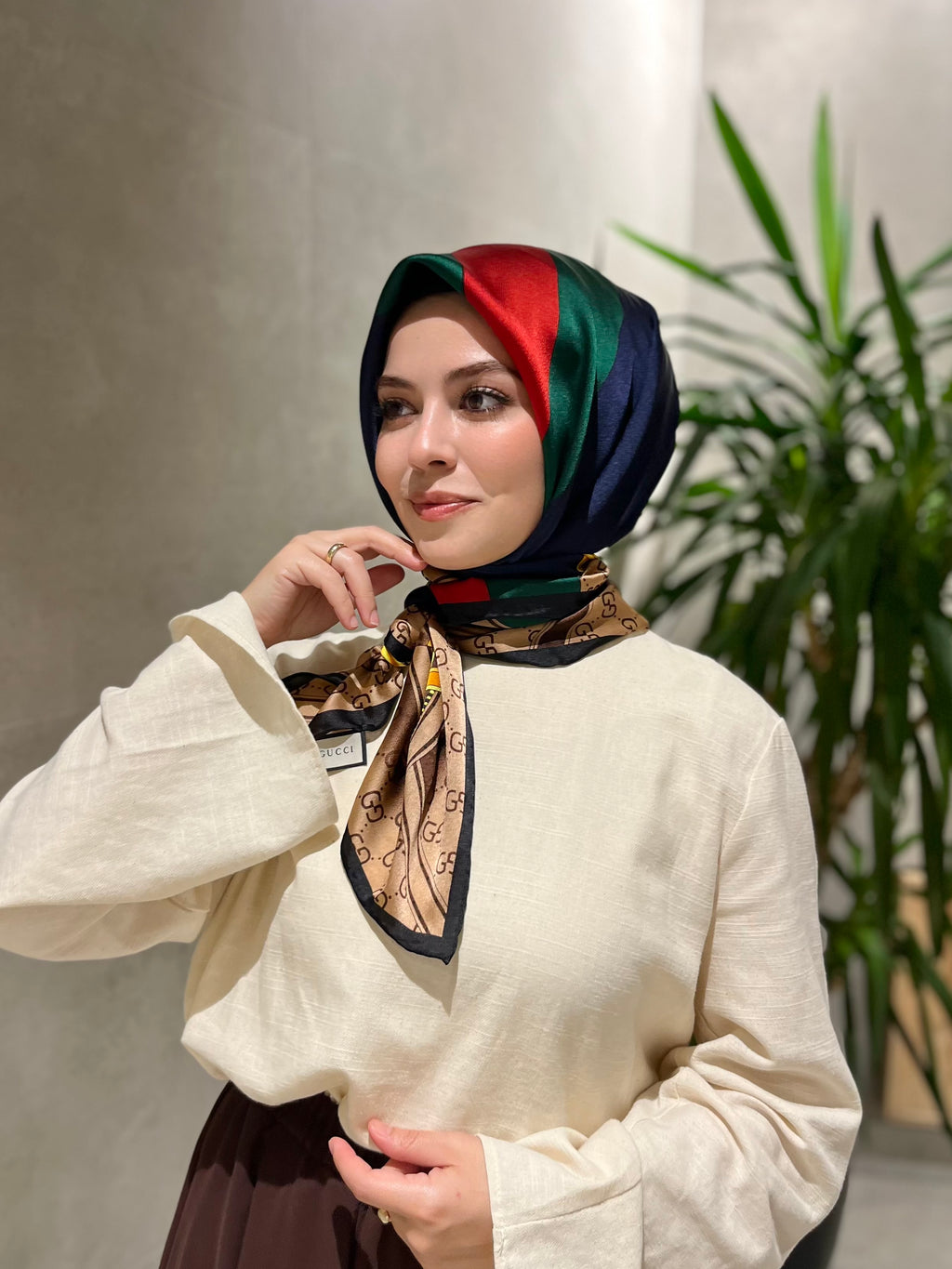 Vual İpek Eşarp Lacivert