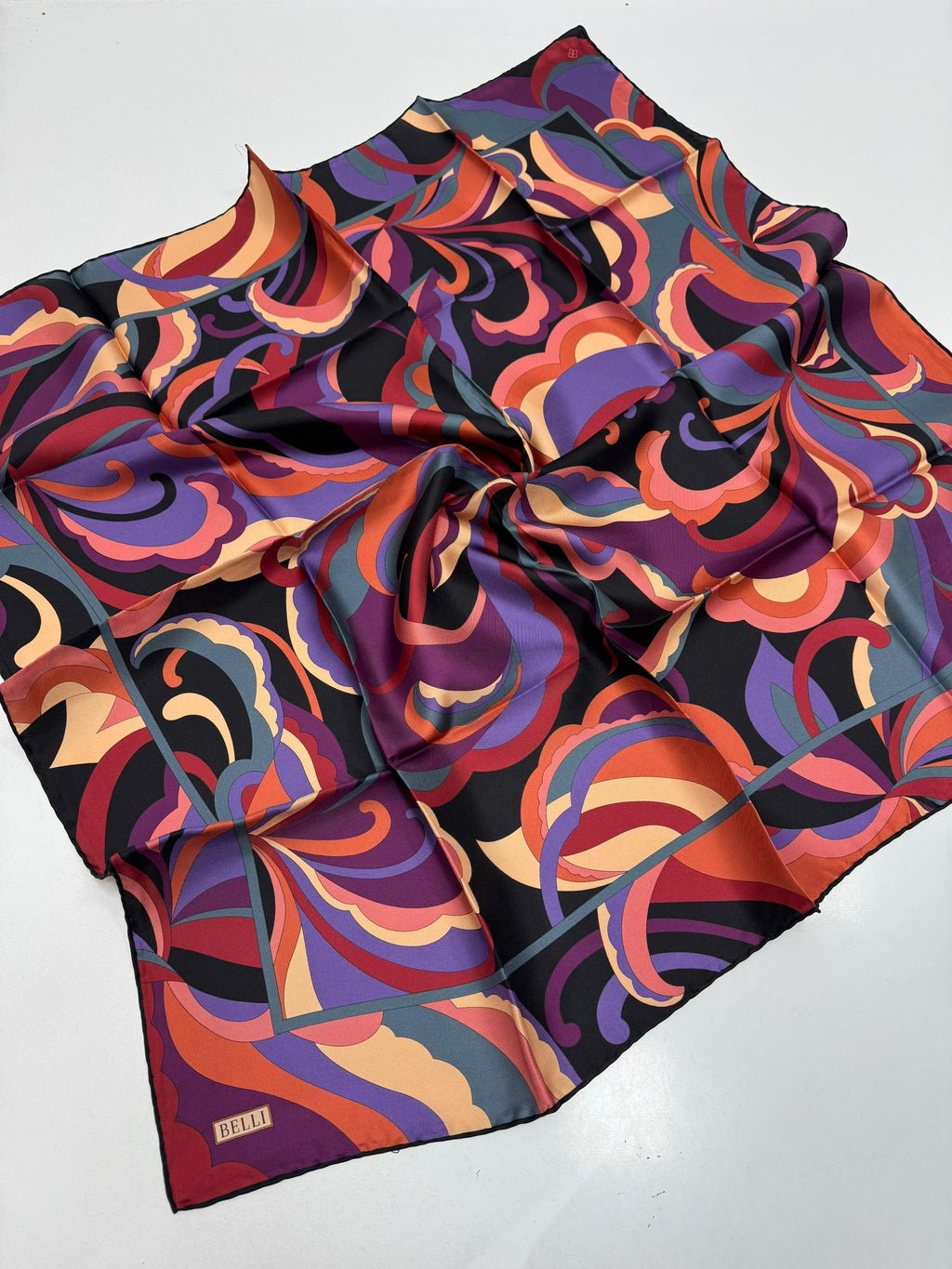 Belli'27 Kış Twill İpek Eşarp Fuşya