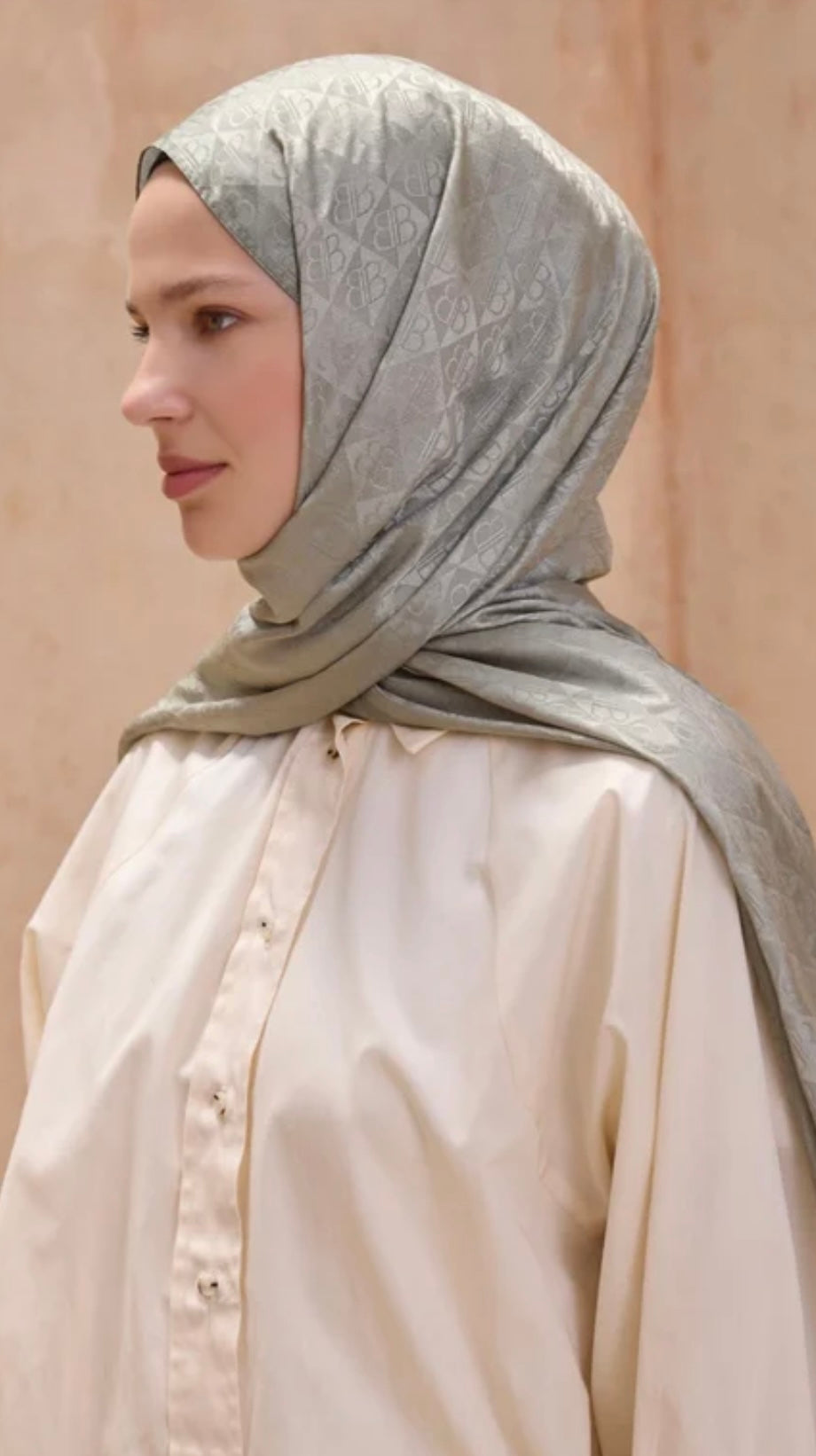 Jakar Monogram Logo Desen Ceviz Şal