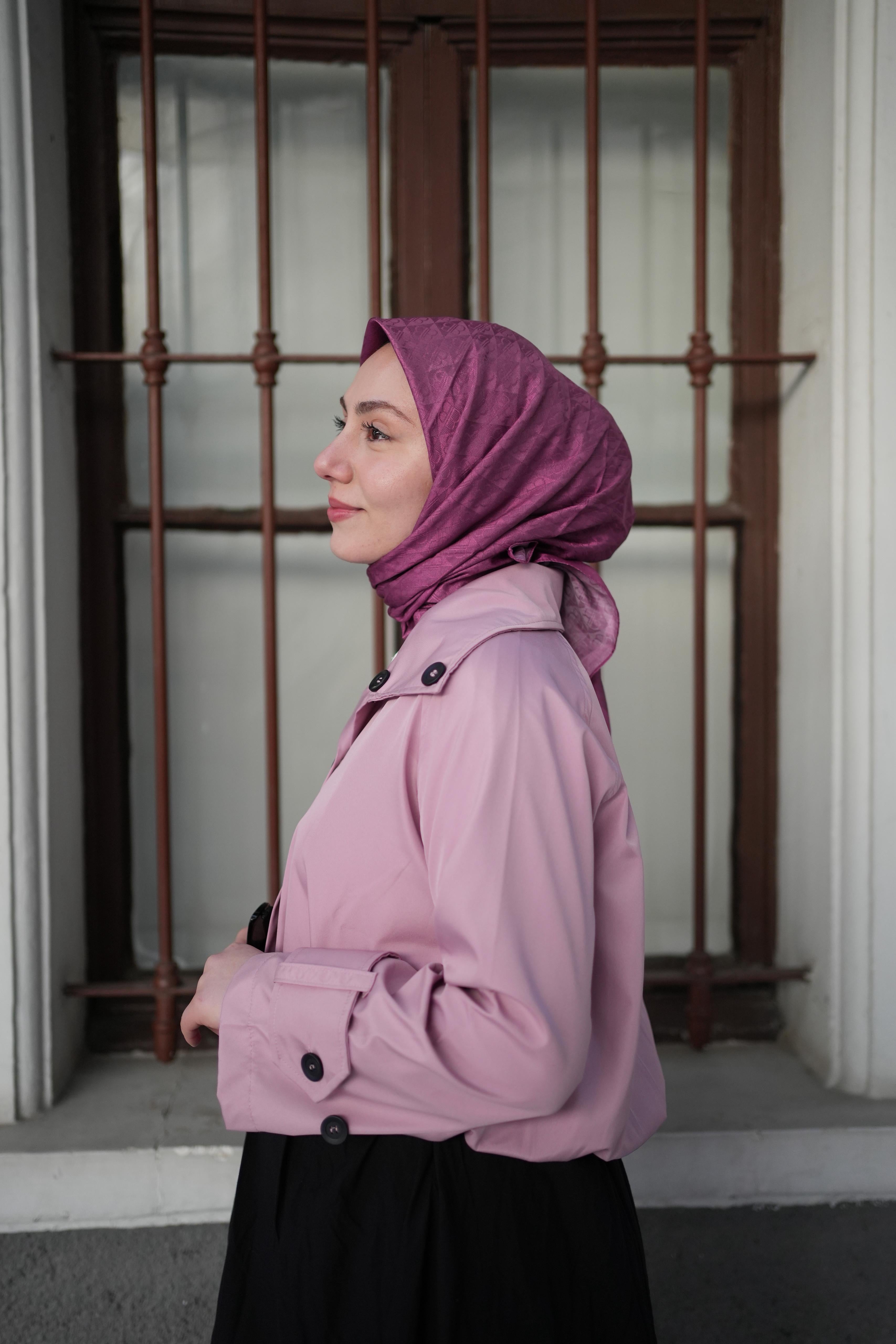 Monogram Eşarp Fuşya