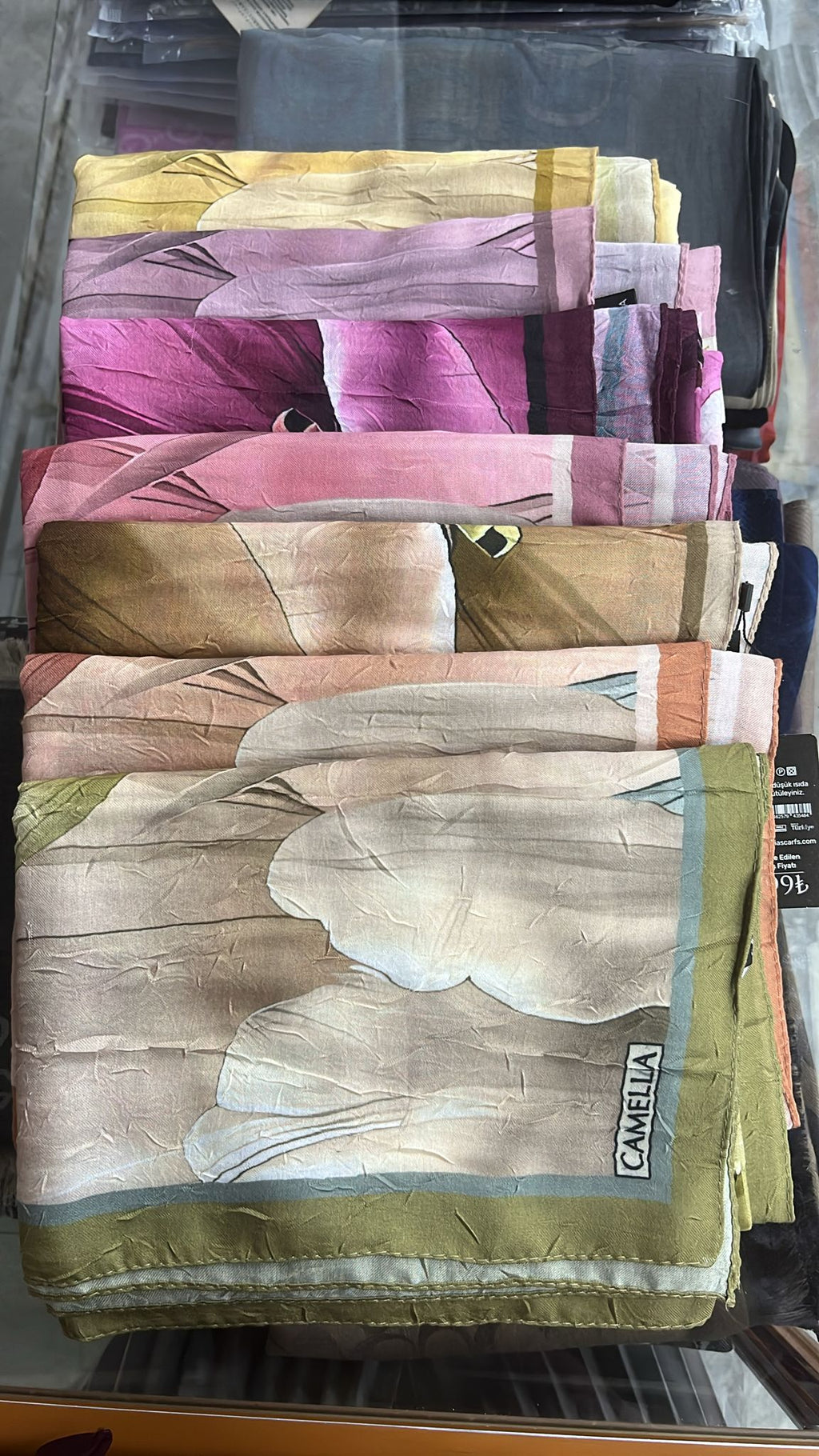 Lale Desenli Kraş Şal