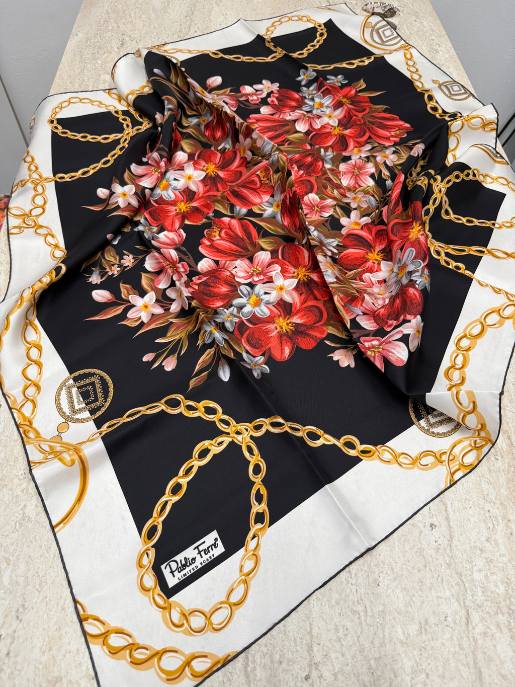 Pablio Ferre'27 Kış Twill İpek Buket Siyah
