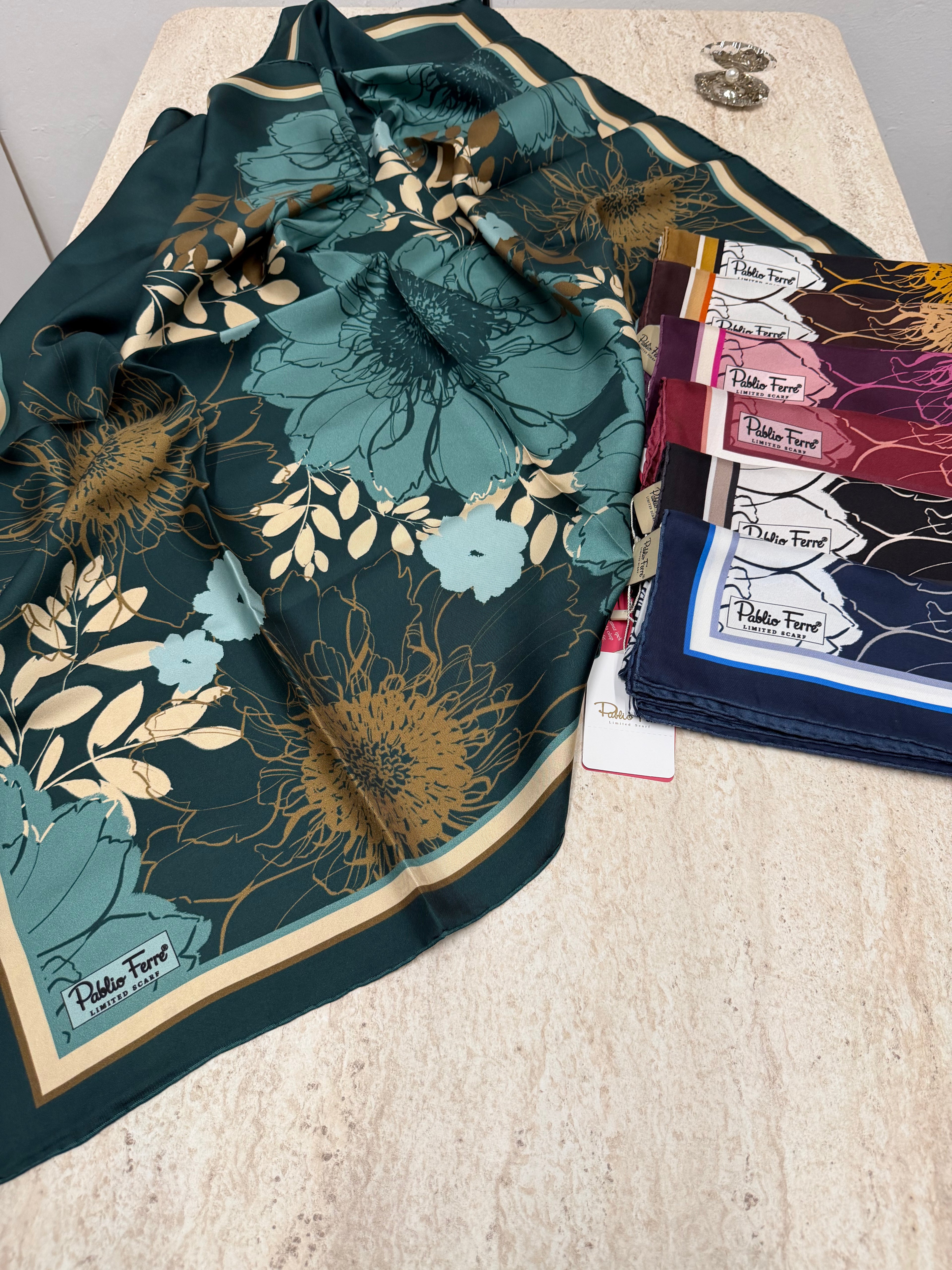 Pablio Ferre'27 Kış Twill İpek Lacivert