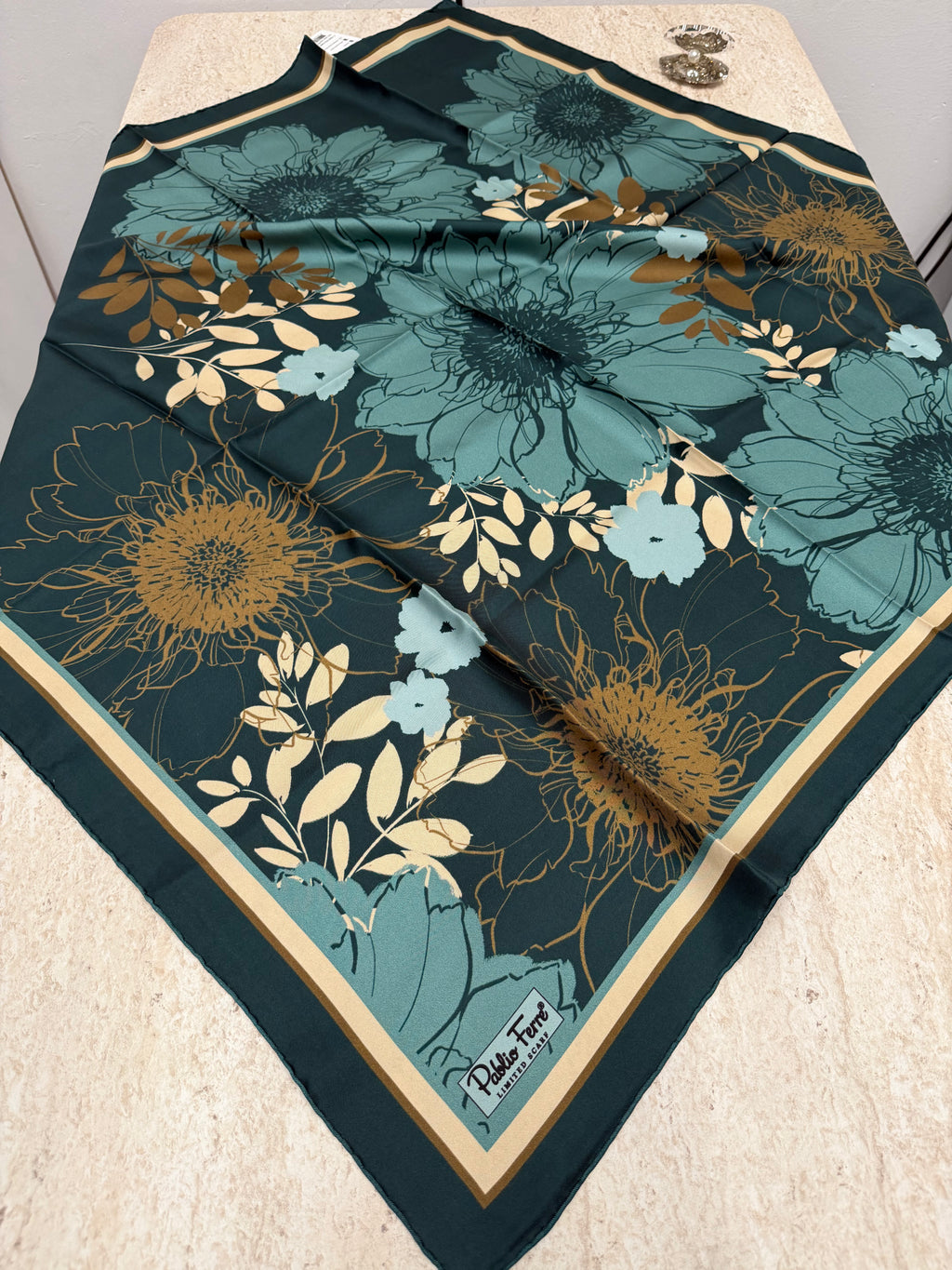 Pablio Ferre'27 Kış Twill İpek Yaprak