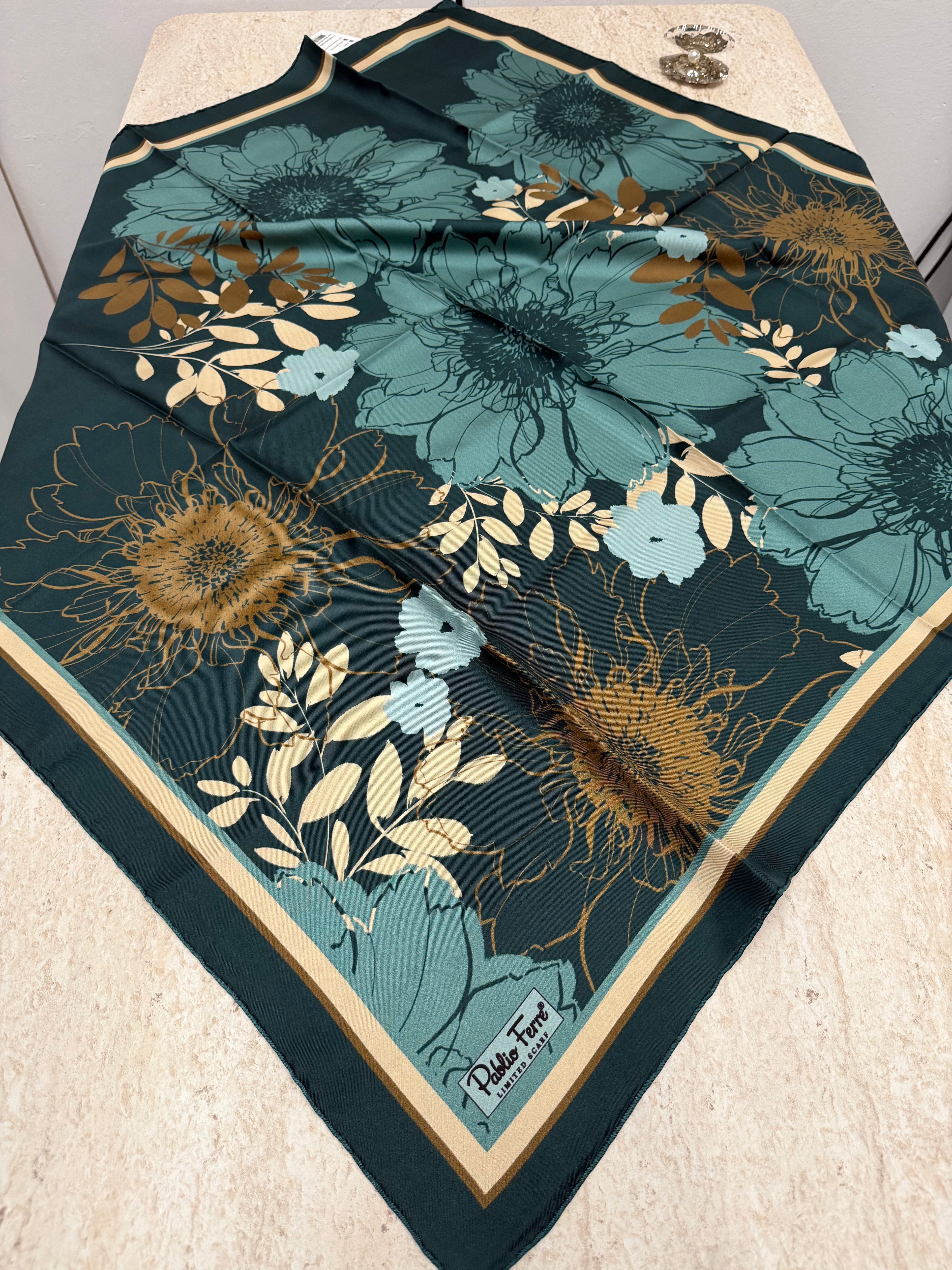 Pablio Ferre'27 Kış Twill İpek Yaprak