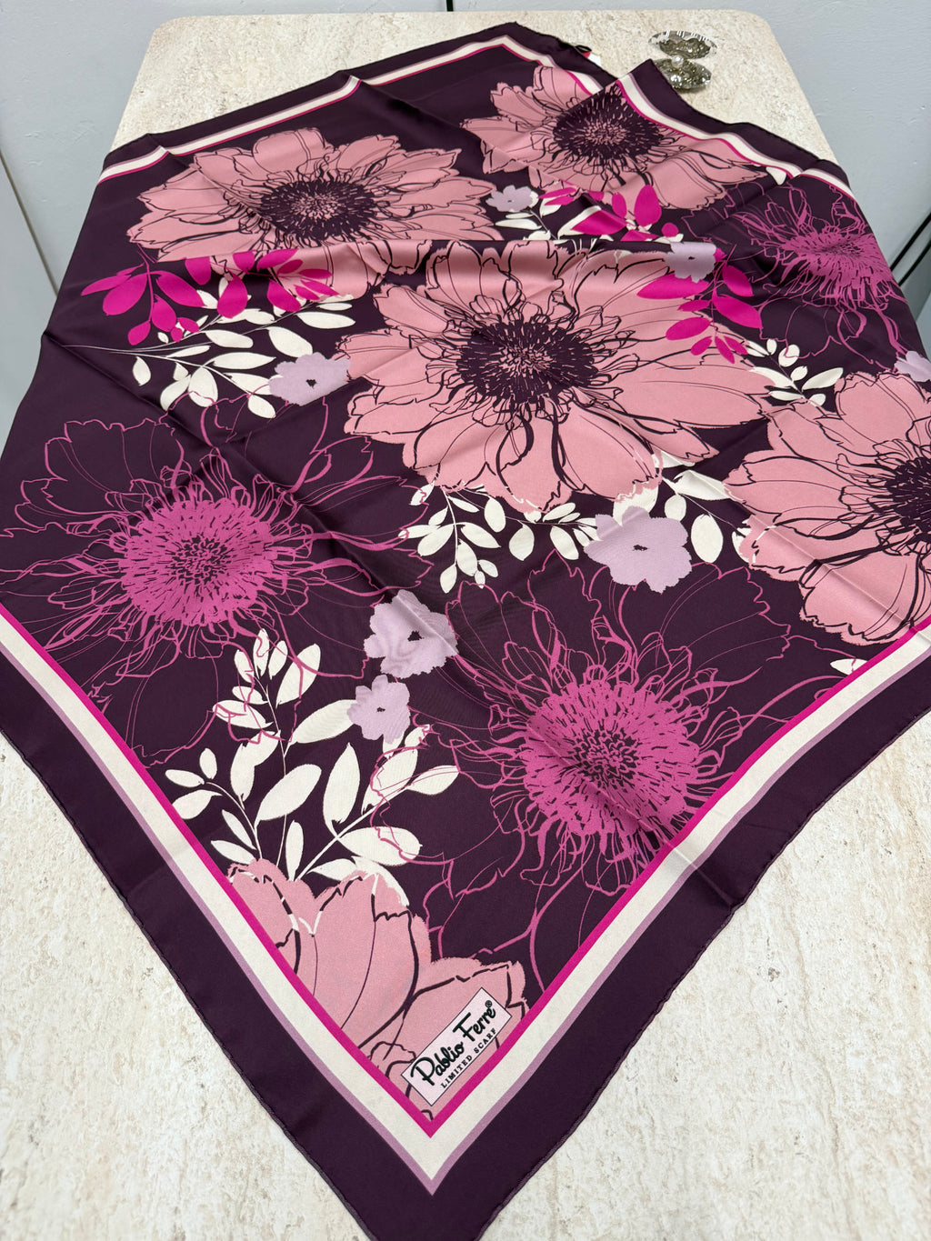 Pablio Ferre'27 Kış Twill İpek Mor