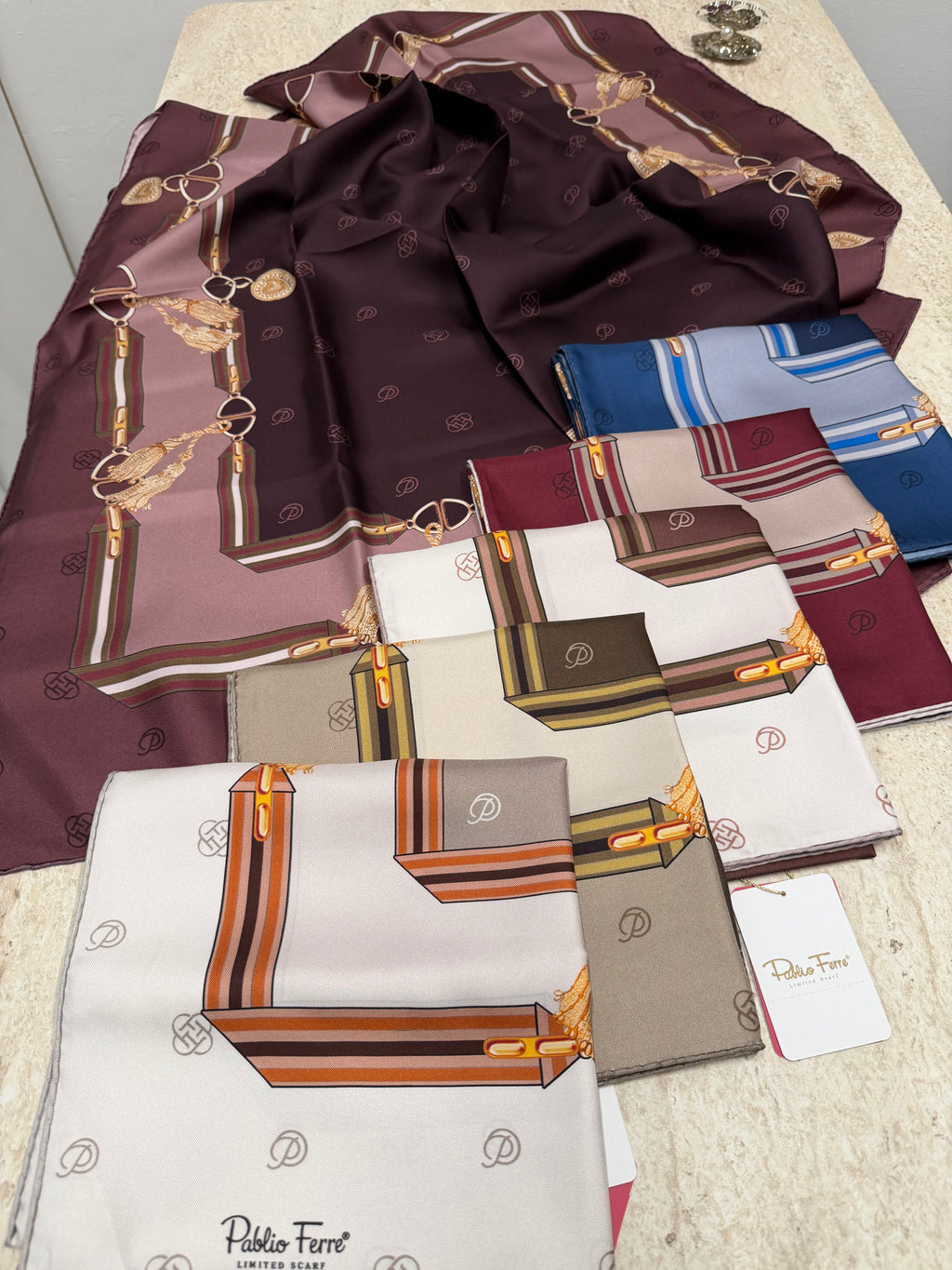 Pablio Ferre'27 Kış Twill İpek Bordo