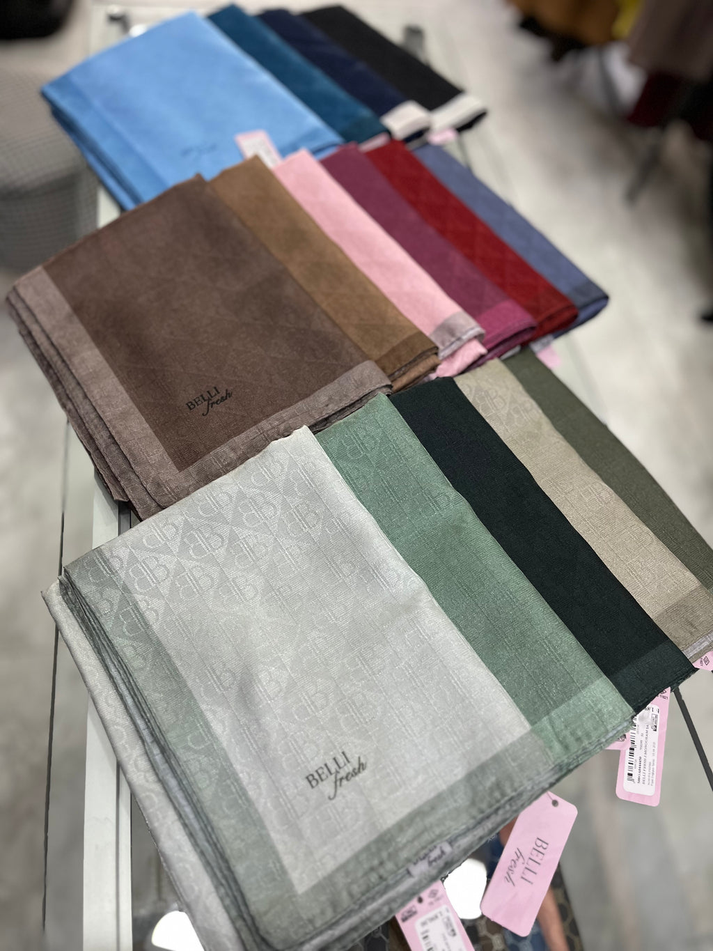 Jakar Monogram Logo Desen Lacivert Şal