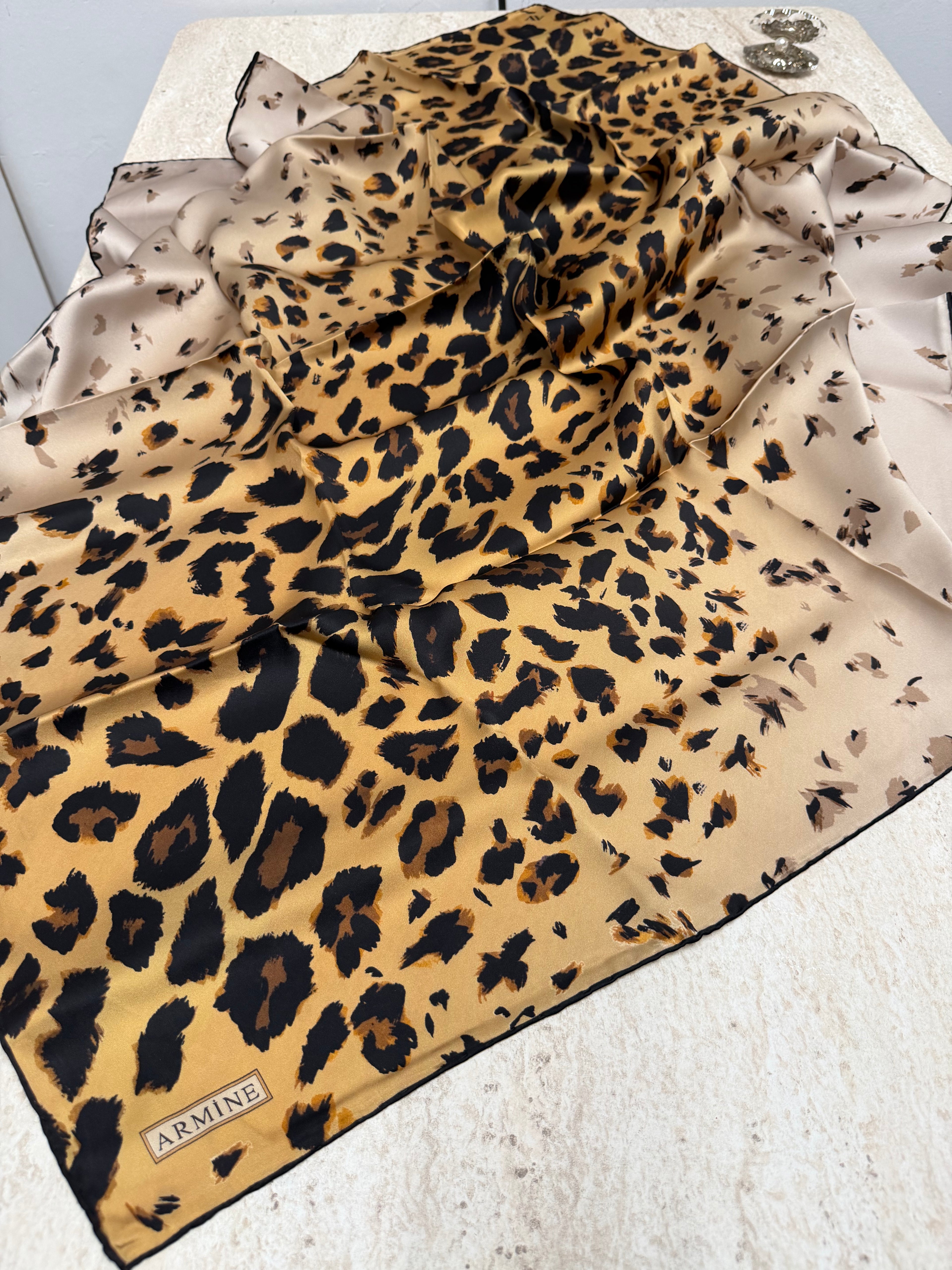 Armine Nostalji Sura İpek Leopar Gold