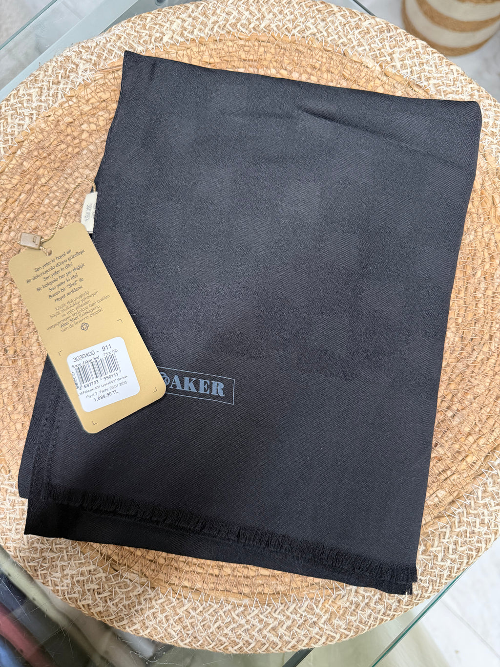 Aker Bambu Jakar Şal Siyah