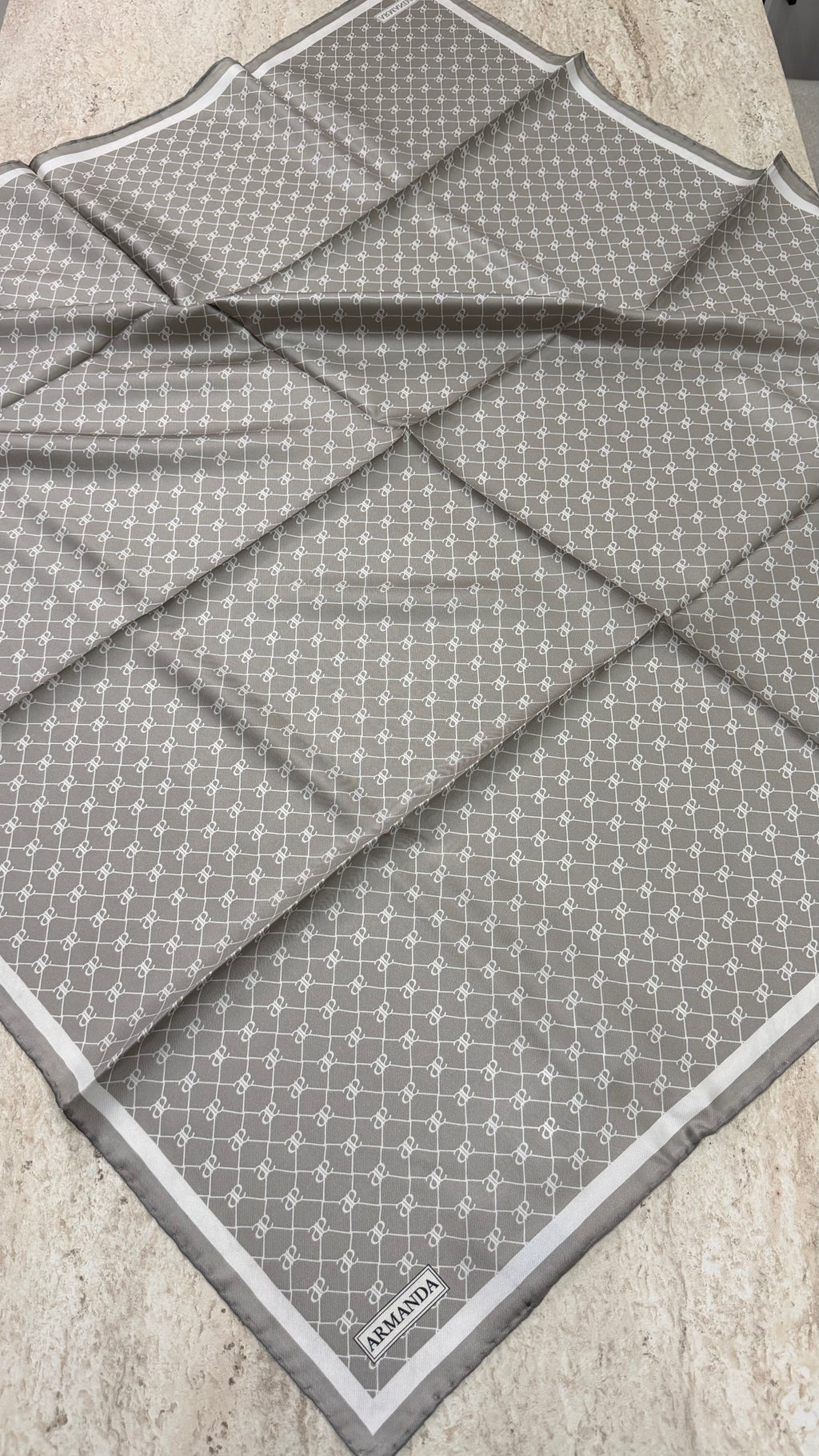 Armanda Twill İpek Eşarp Taş