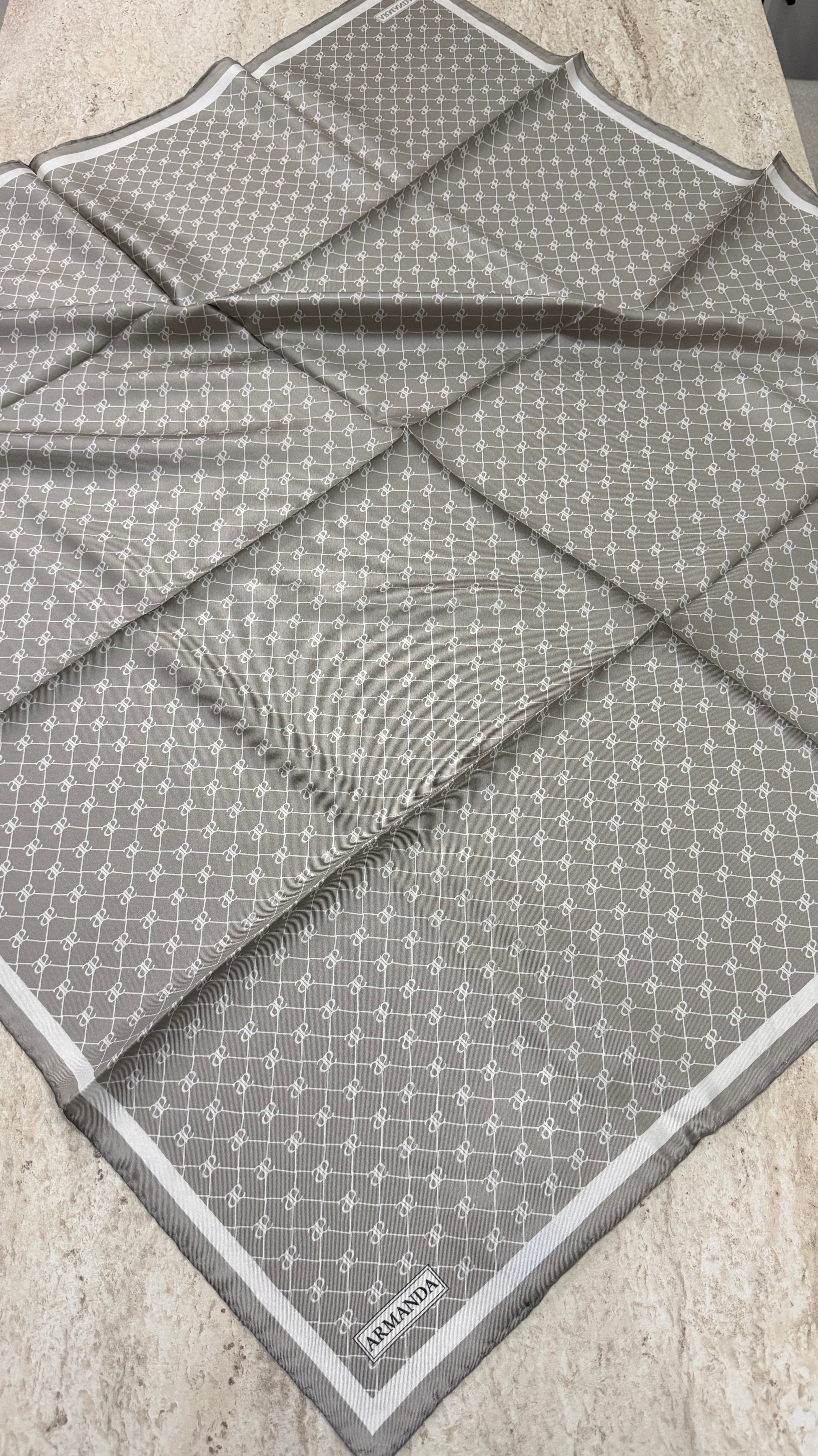 Armanda Twill İpek Eşarp Taş