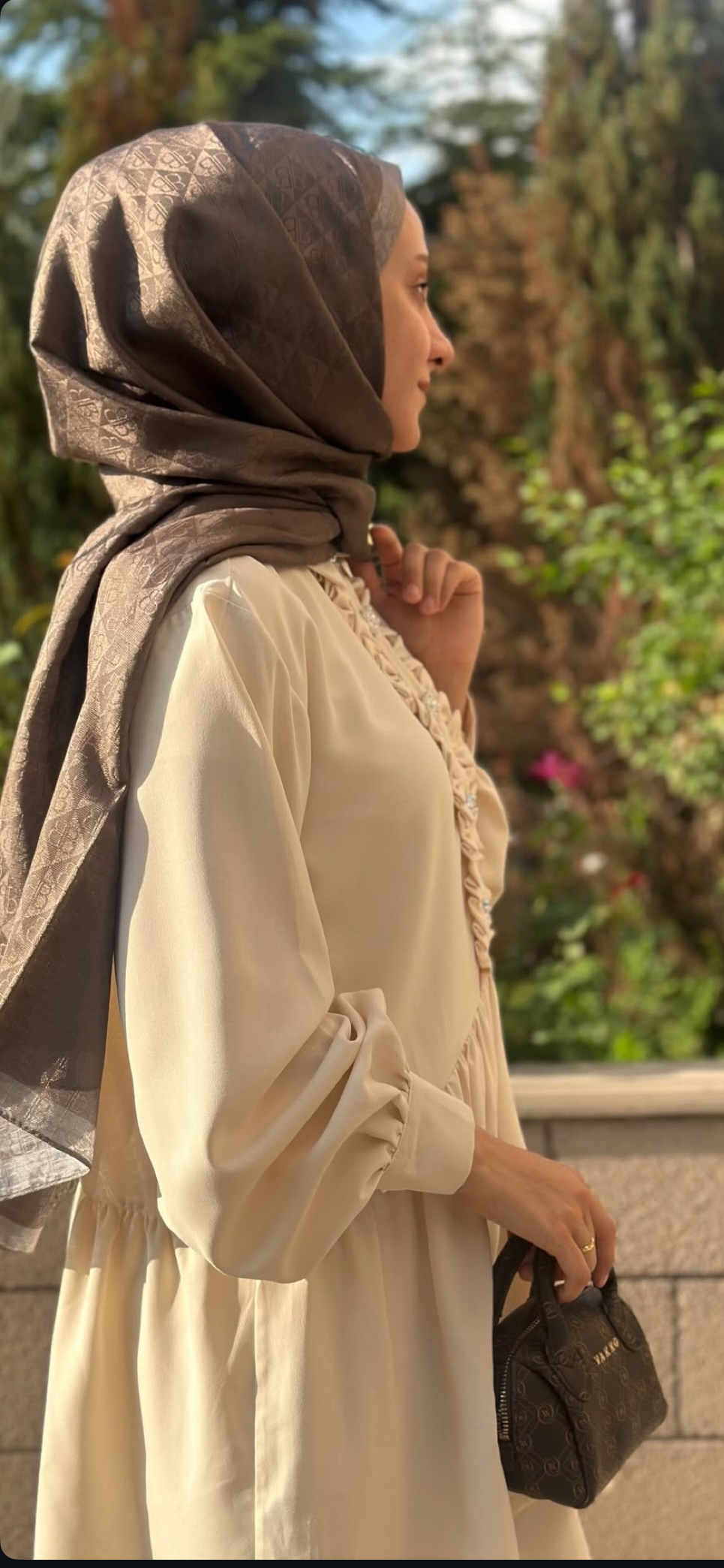 Jakar Monogram Logo Desen Açık Kahve Şal