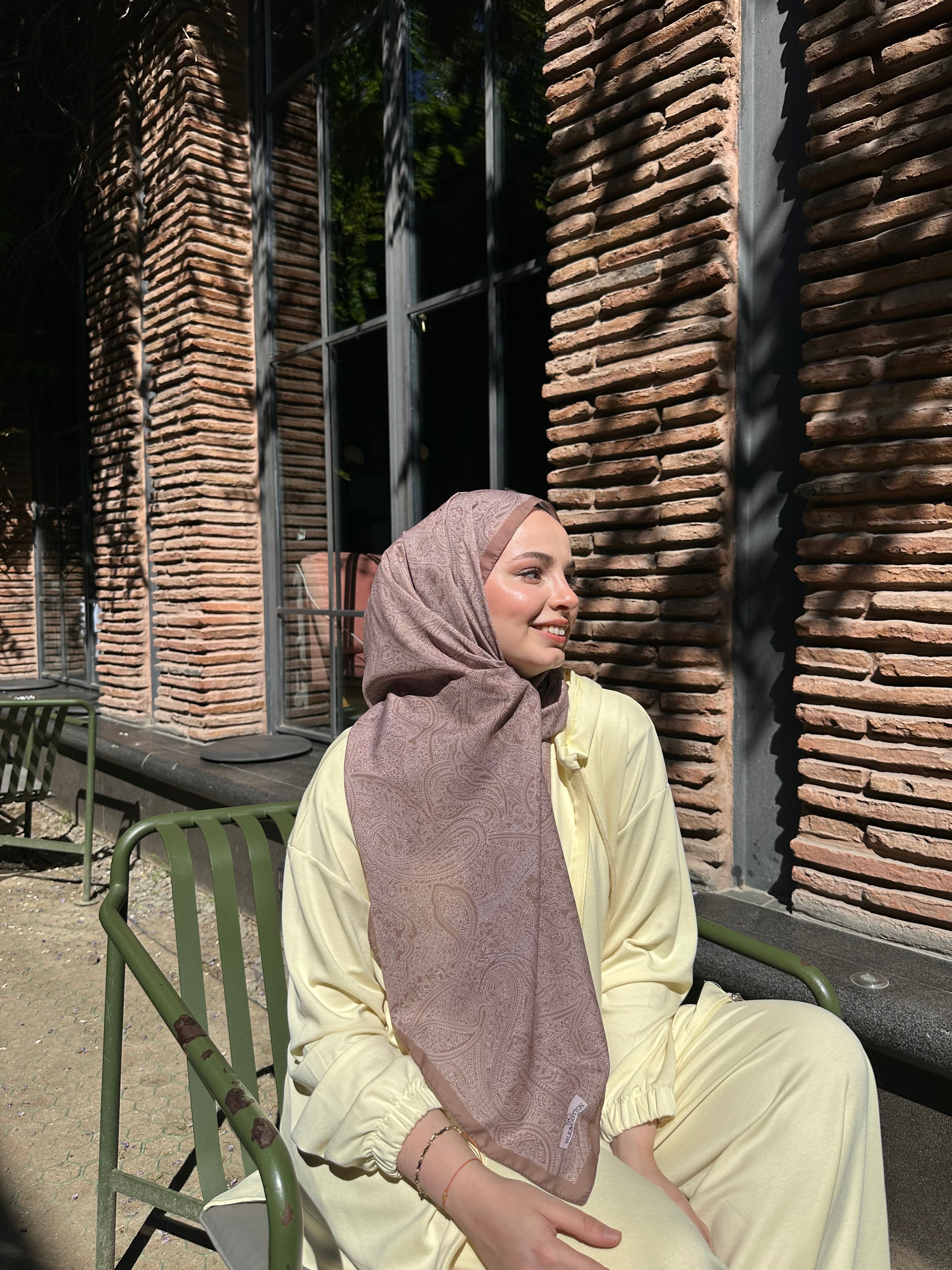 Etro Floş Pamuk Şal Latte
