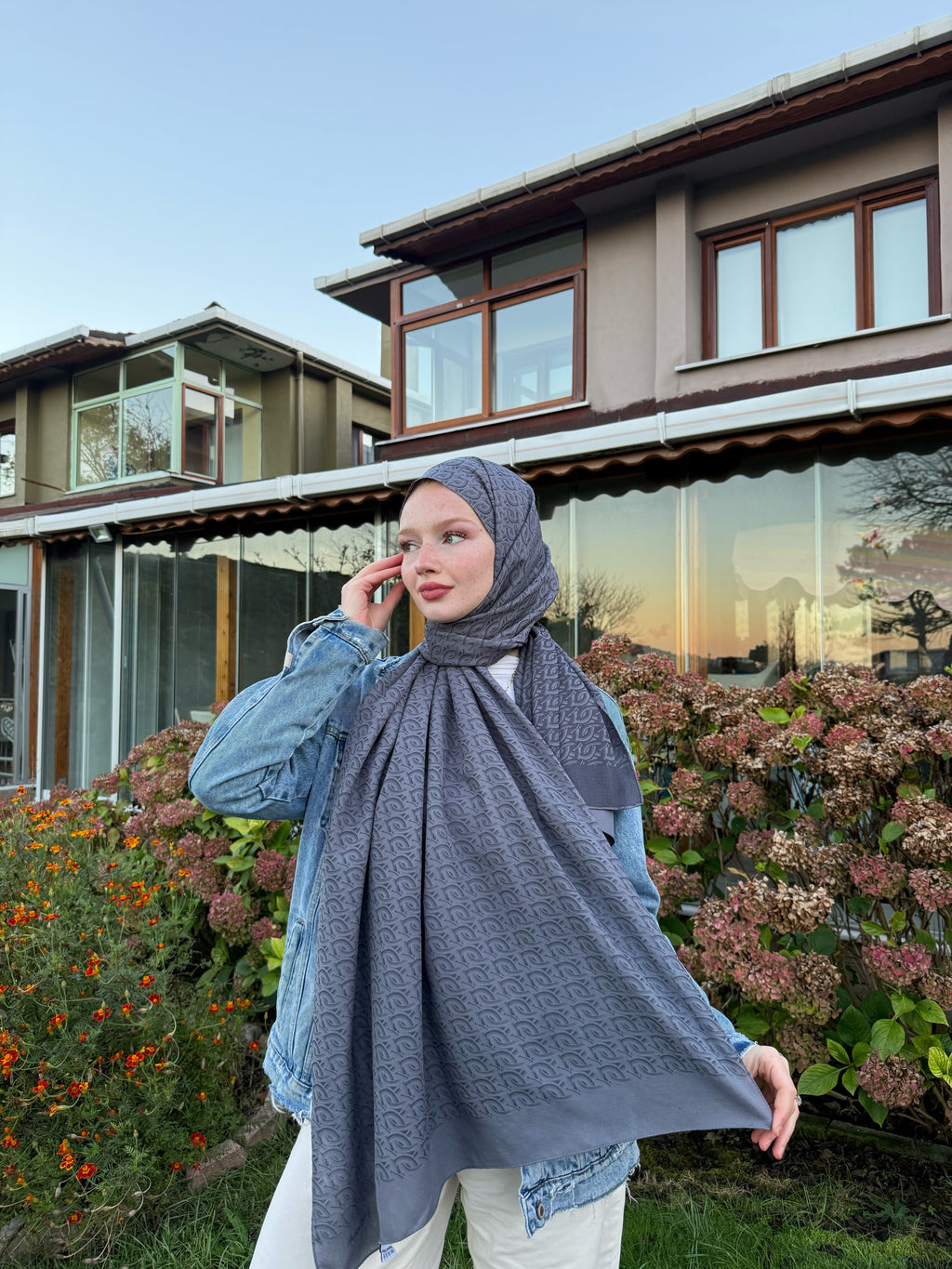 Dıamond Fresh Şal Serisi Koyu Gri