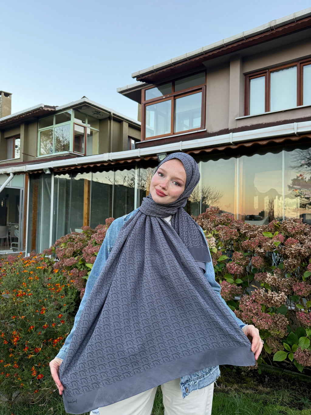 Dıamond Fresh Şal Serisi Koyu Gri