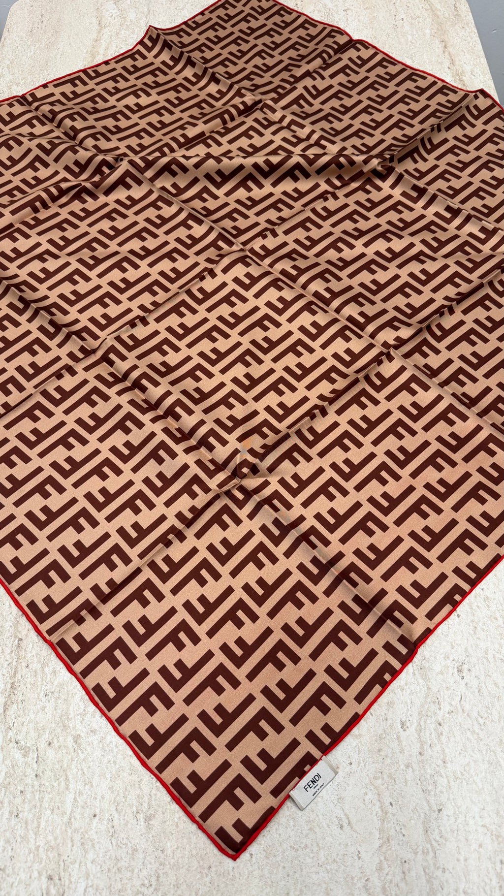 İthal Twill İpek Eşarp Camel