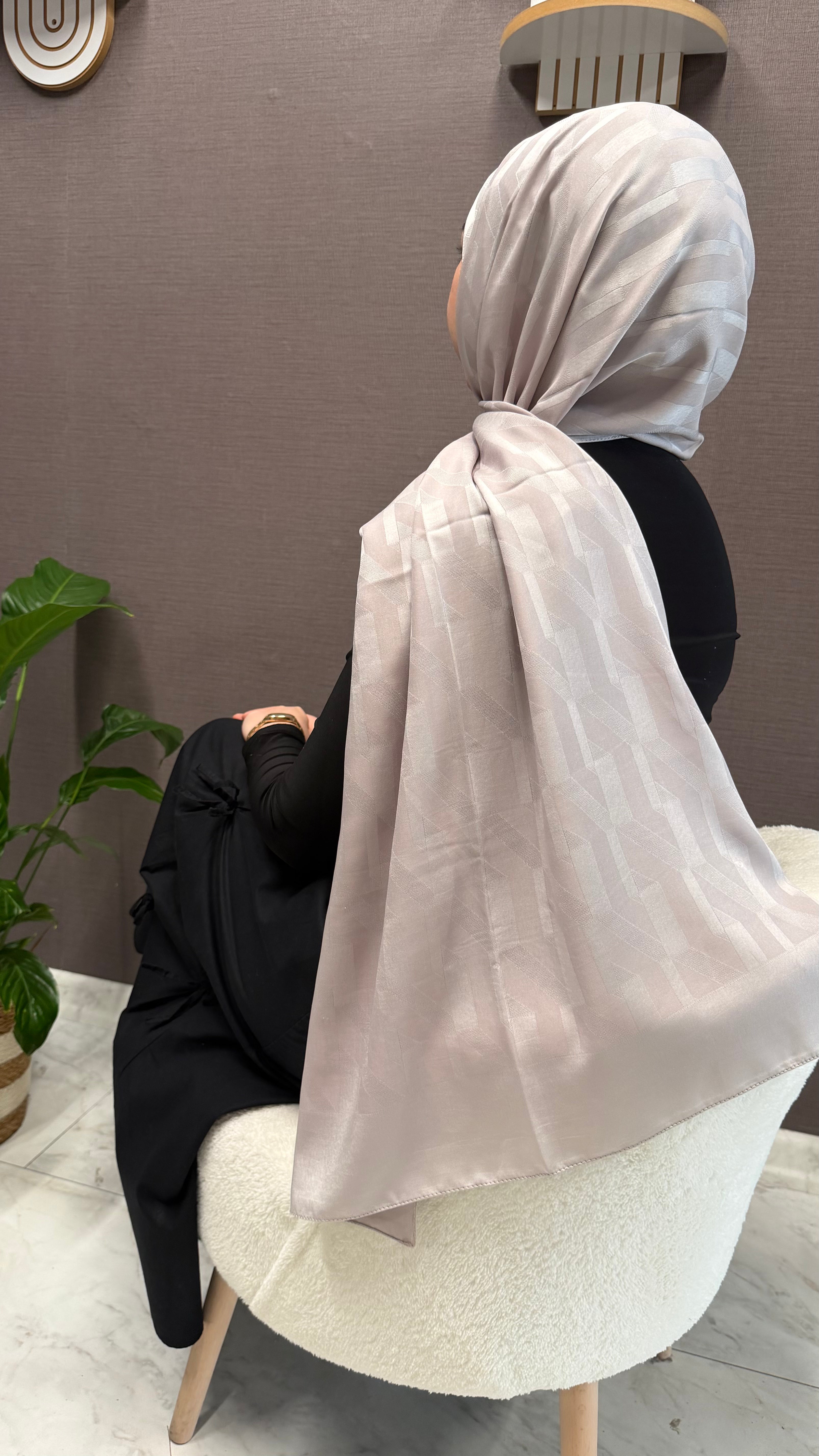 Bella Model  Klima Şal Lila-Gri