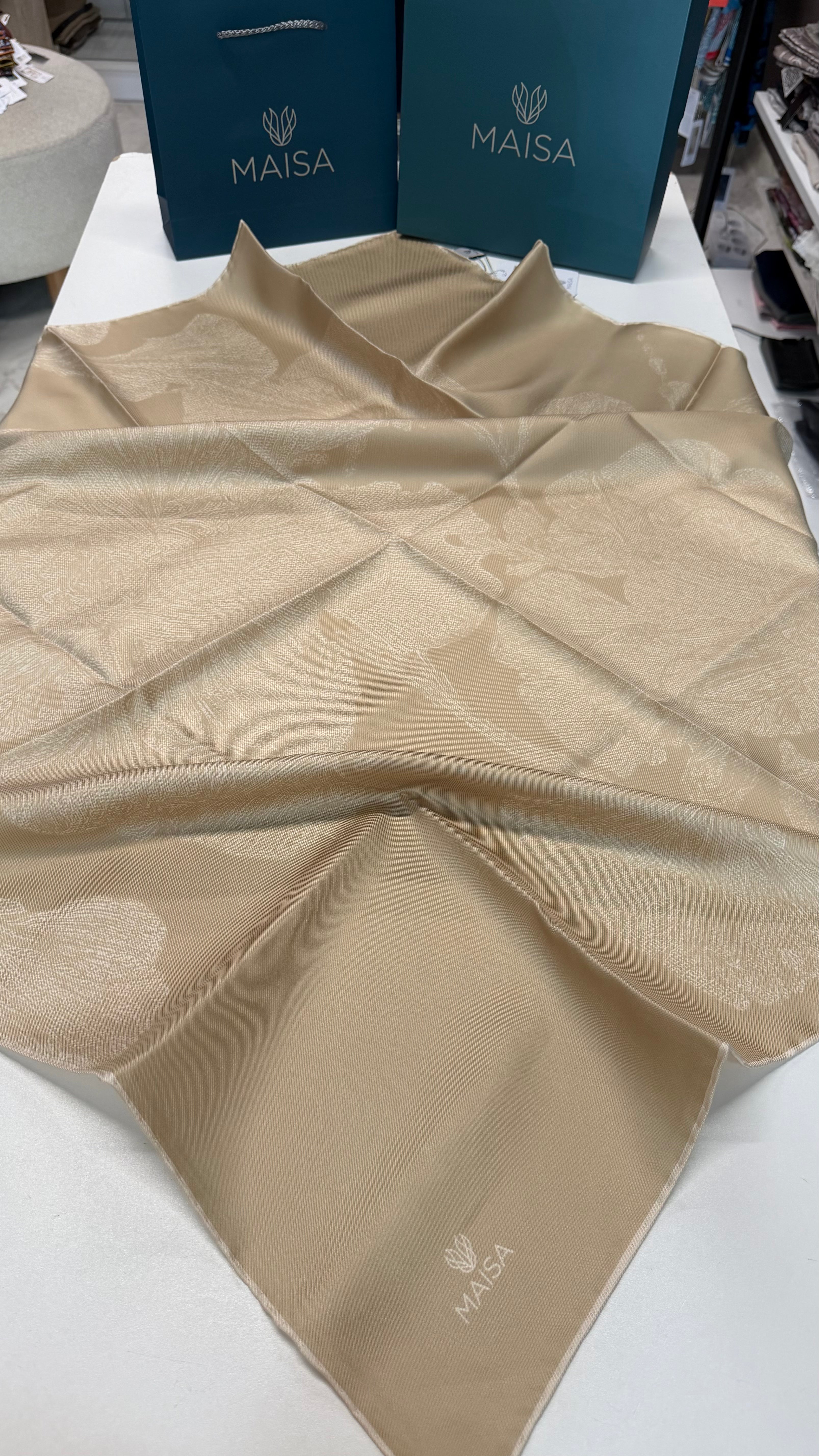 Farah Mulberry  İpek Eşarp Gold