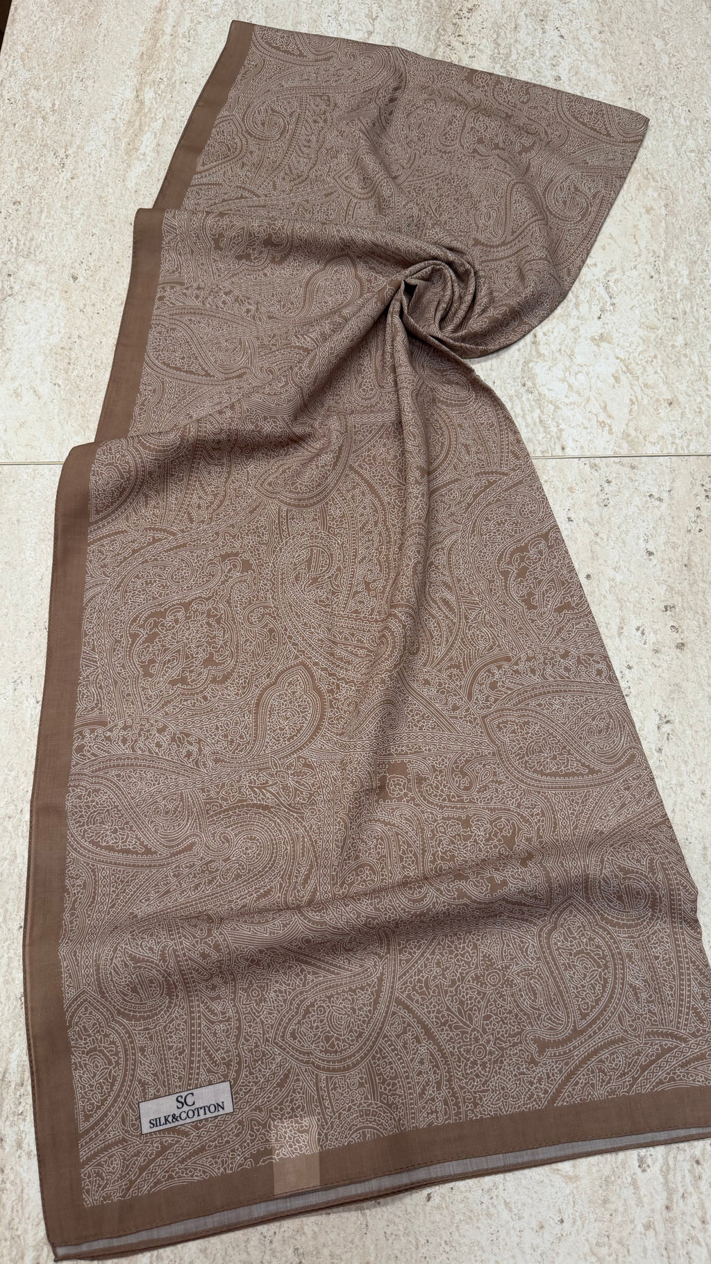 Etro Floş Pamuk Şal Latte