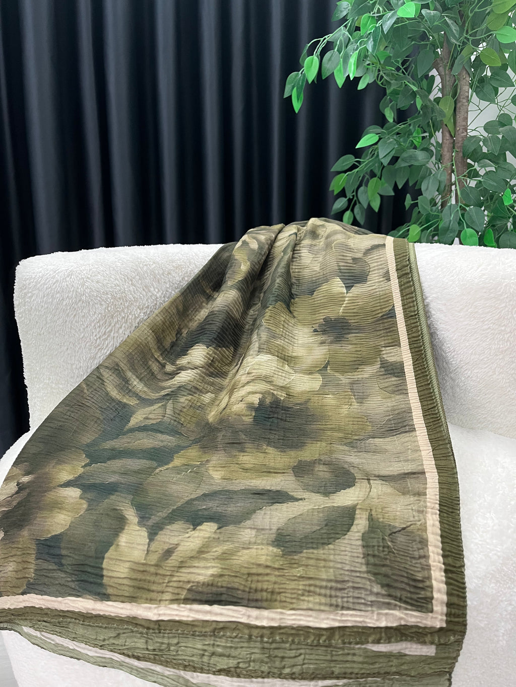 Sümeyye Tural Seçimi Müslin Şal Haki
