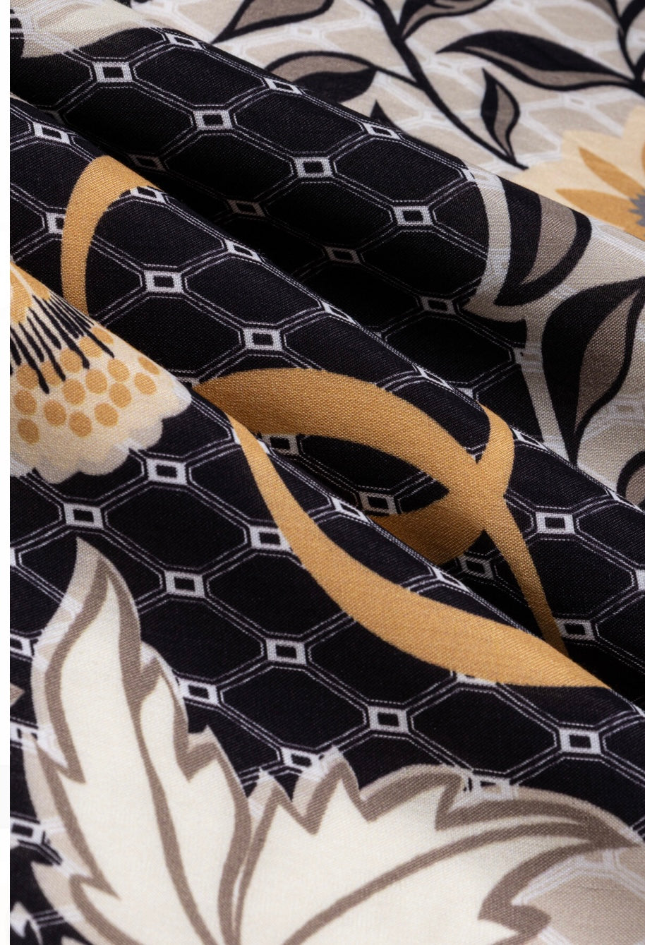 Çit Altın Floş Viskon Şal