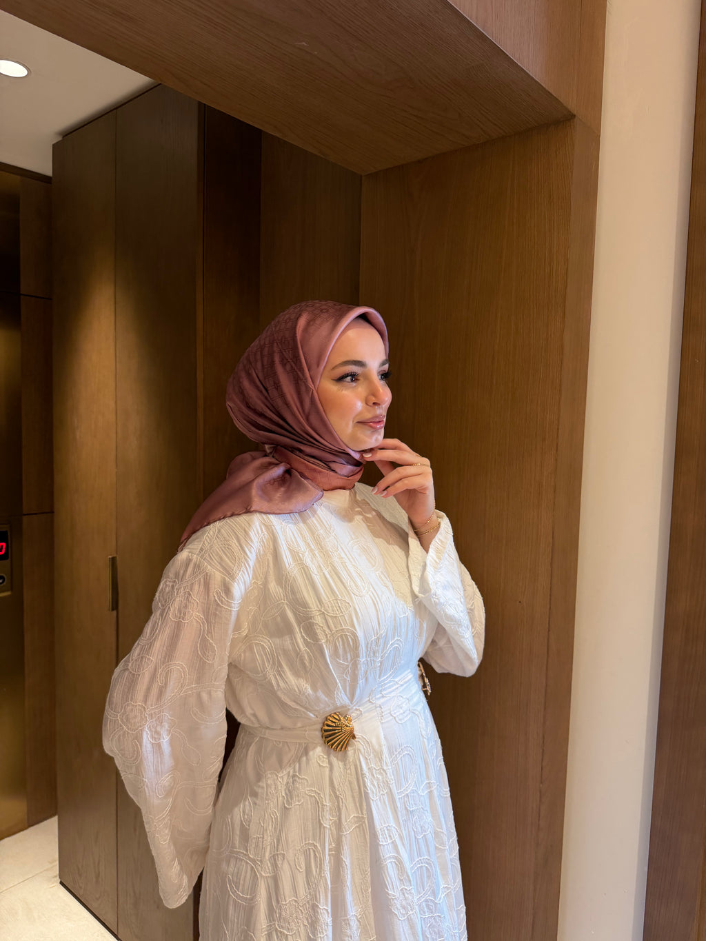 Armine'27 Kış Jakar Twill İpek Pudra
