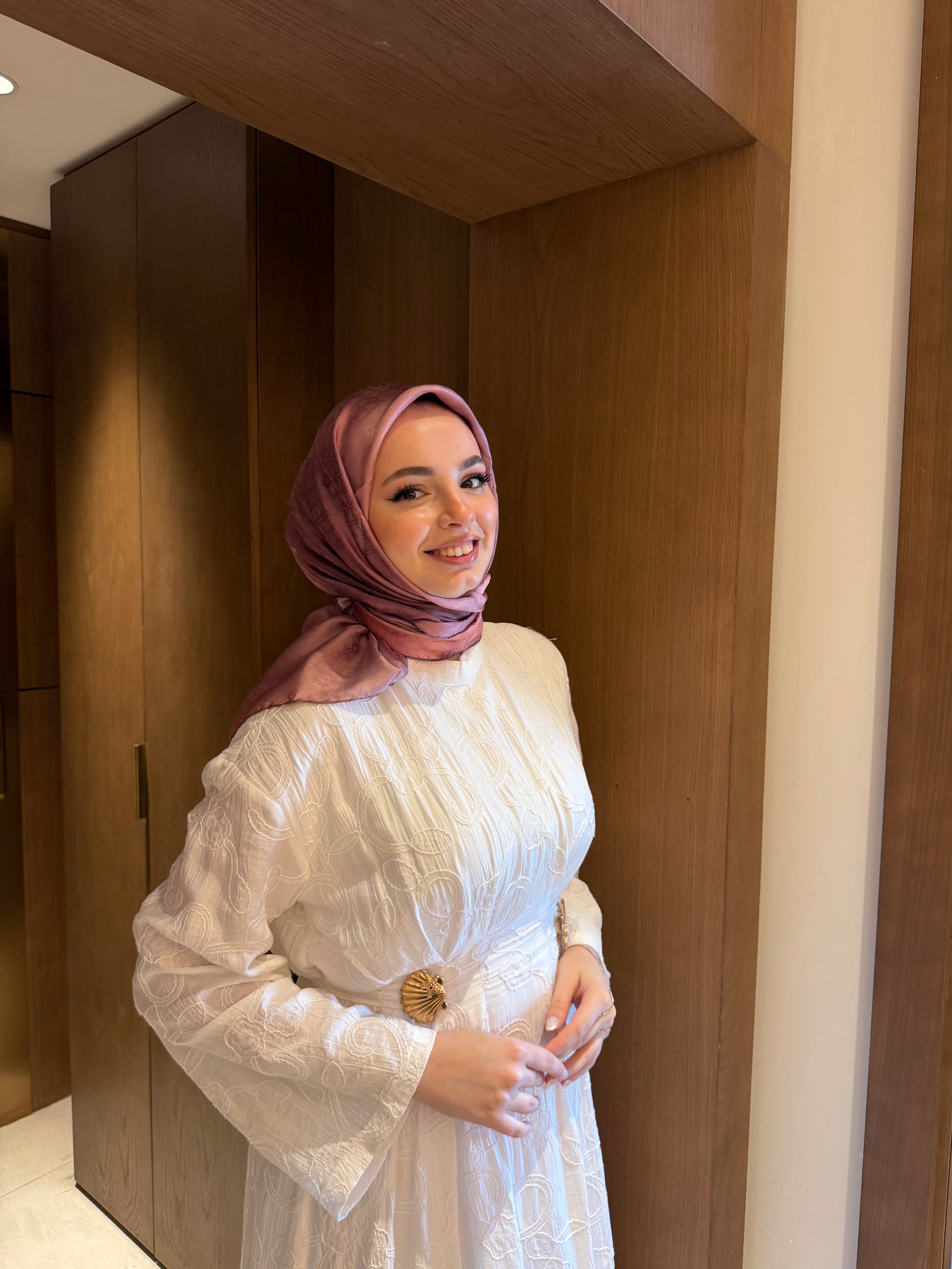 Armine'27 Kış Jakar Twill İpek Pudra