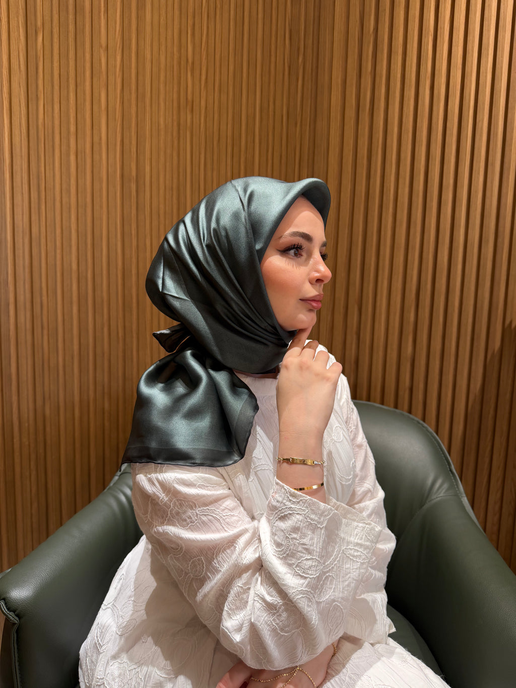 Armine '27 Kış Sezonu Twill İpek Yeşil