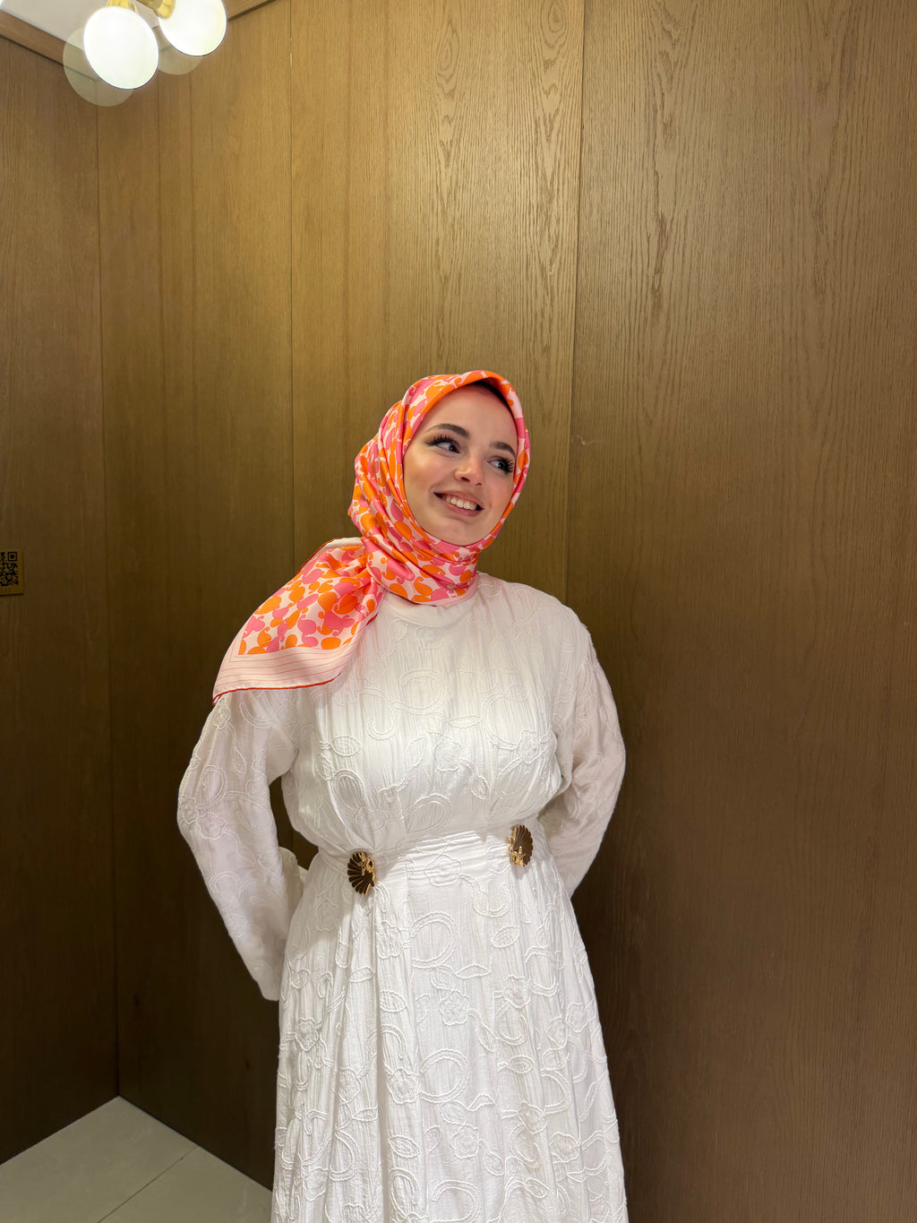 Belli Twill İpek Eşarp Pudra