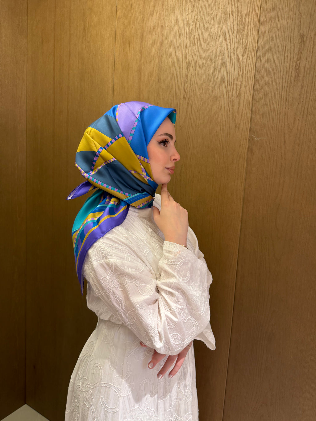 Belli Twill İpek Eşarp Mor