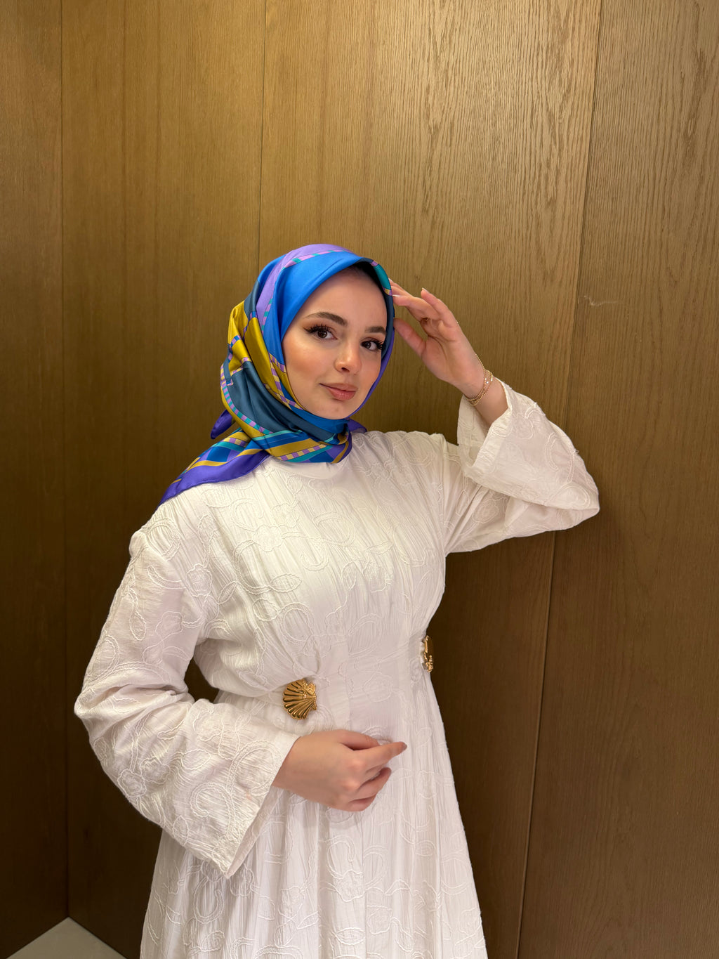 Belli Twill İpek Eşarp Mor