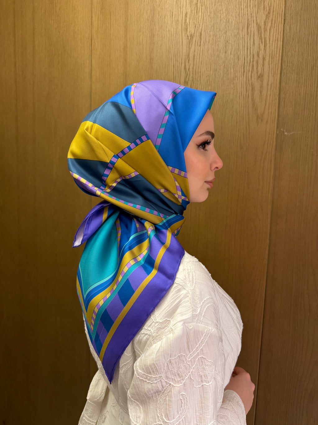 Belli Twill İpek Eşarp Mor