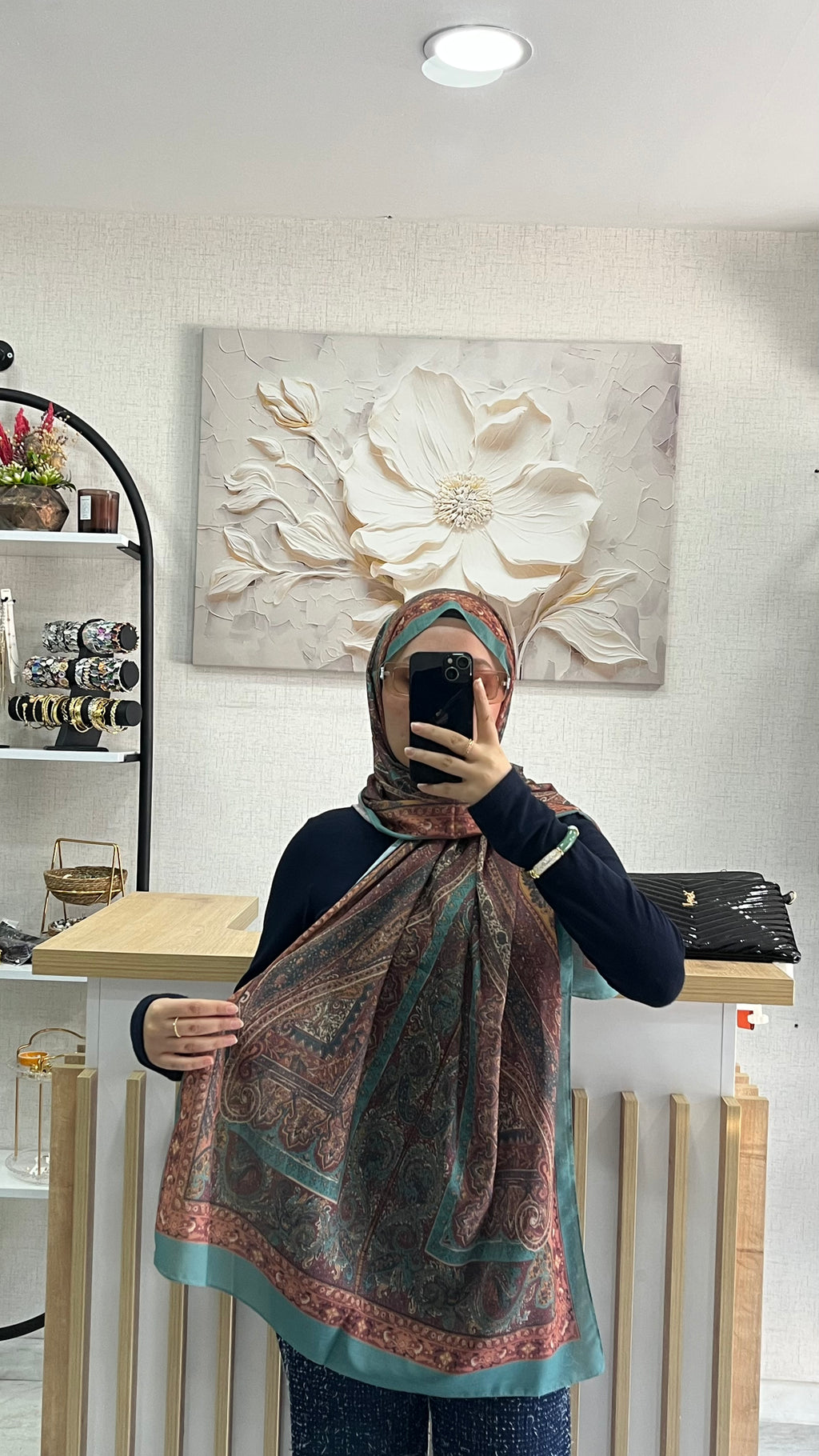 Etro Desen Soft Şal Yeşil