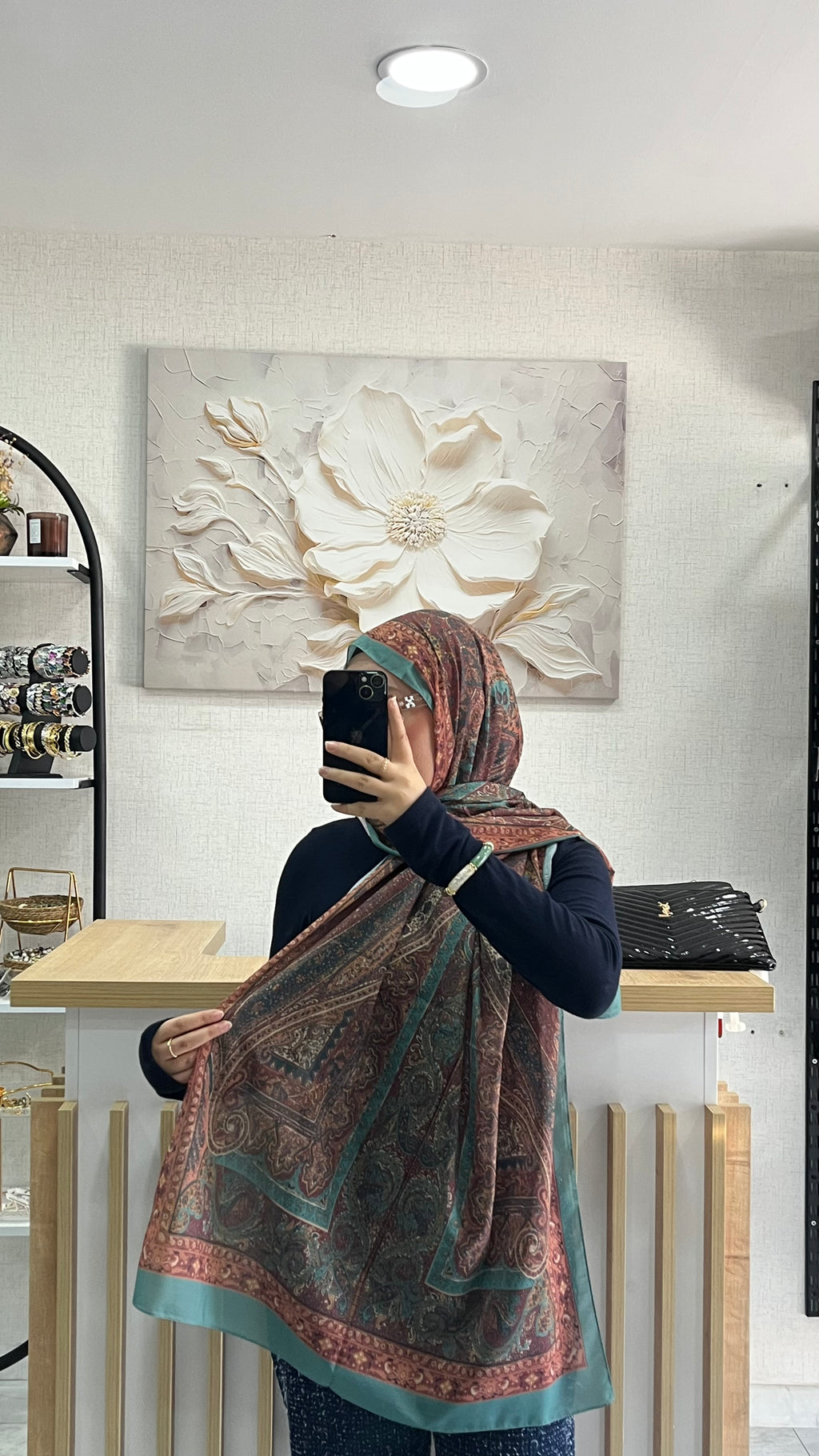 Etro Desen Soft Şal Yeşil