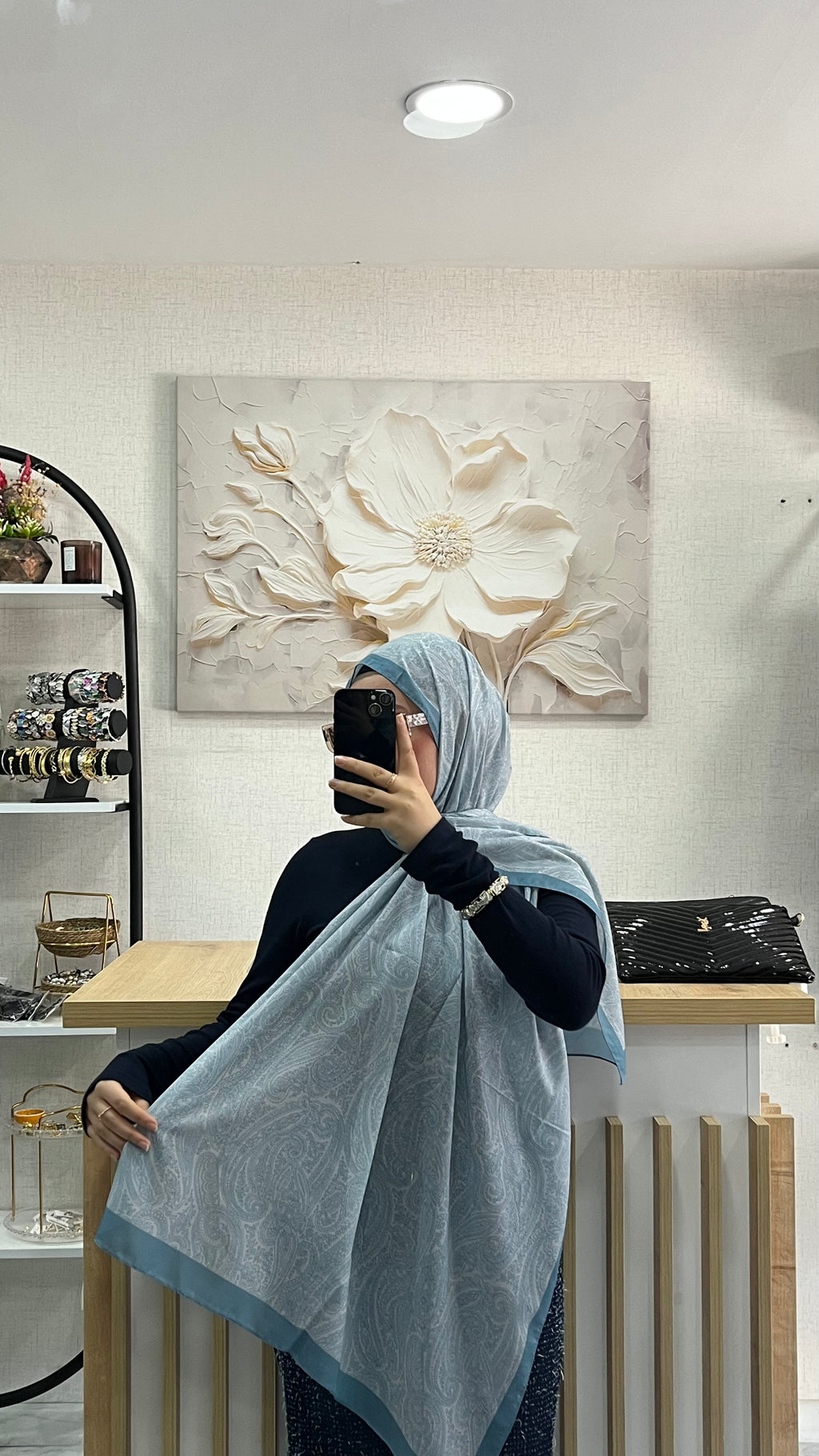 Etro Desen Soft Şal Bebe Mavi