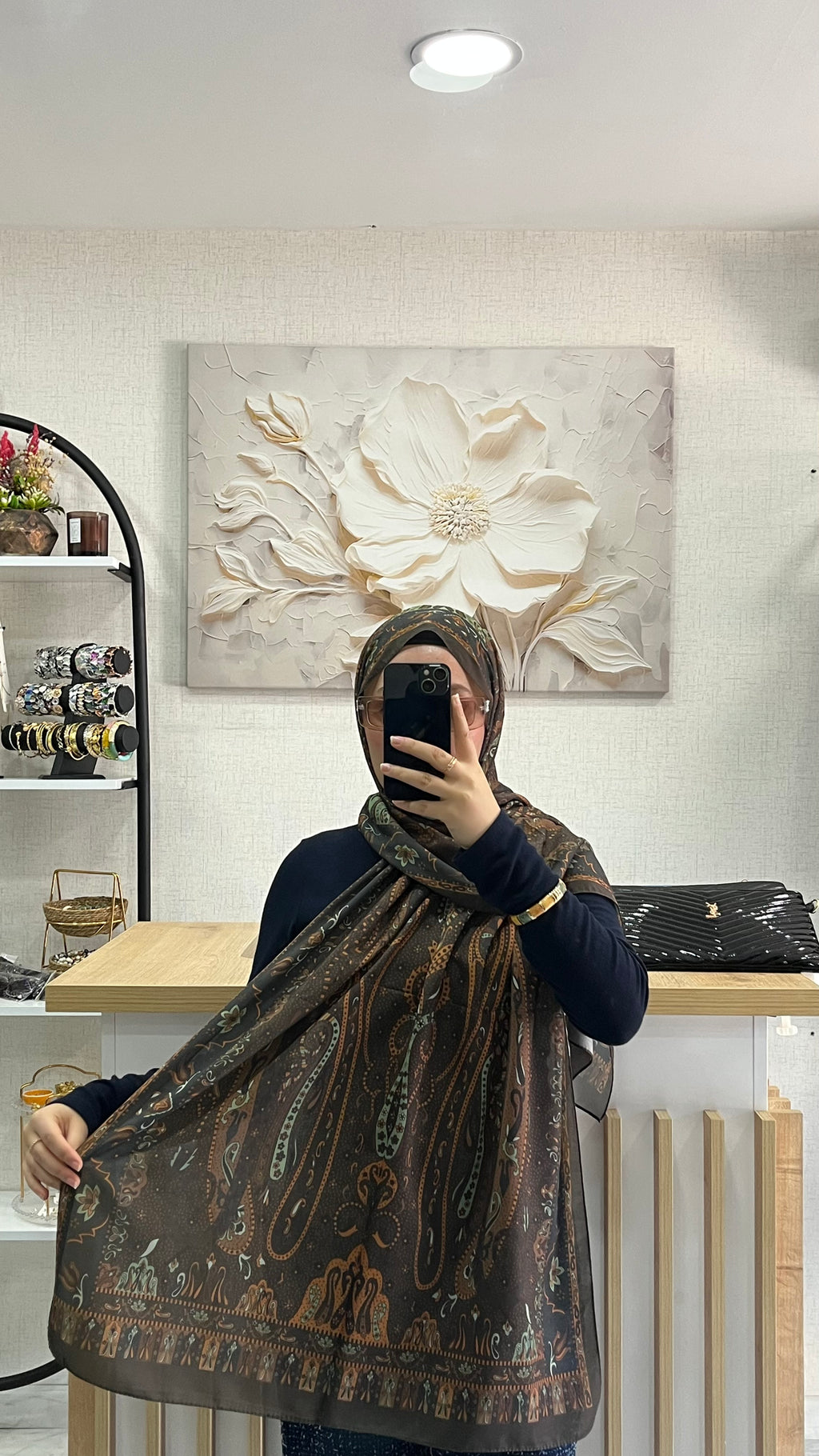 Etro Desen Soft Şal Haki