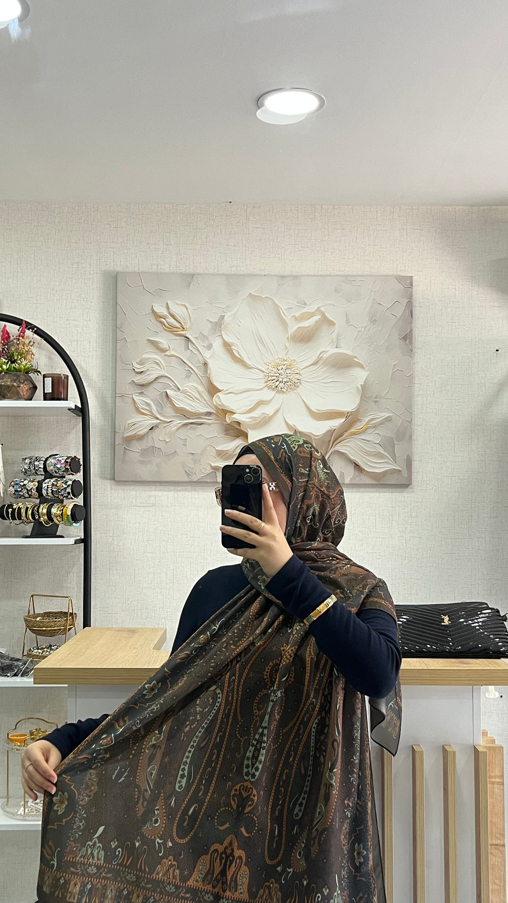 Etro Desen Soft Şal Haki