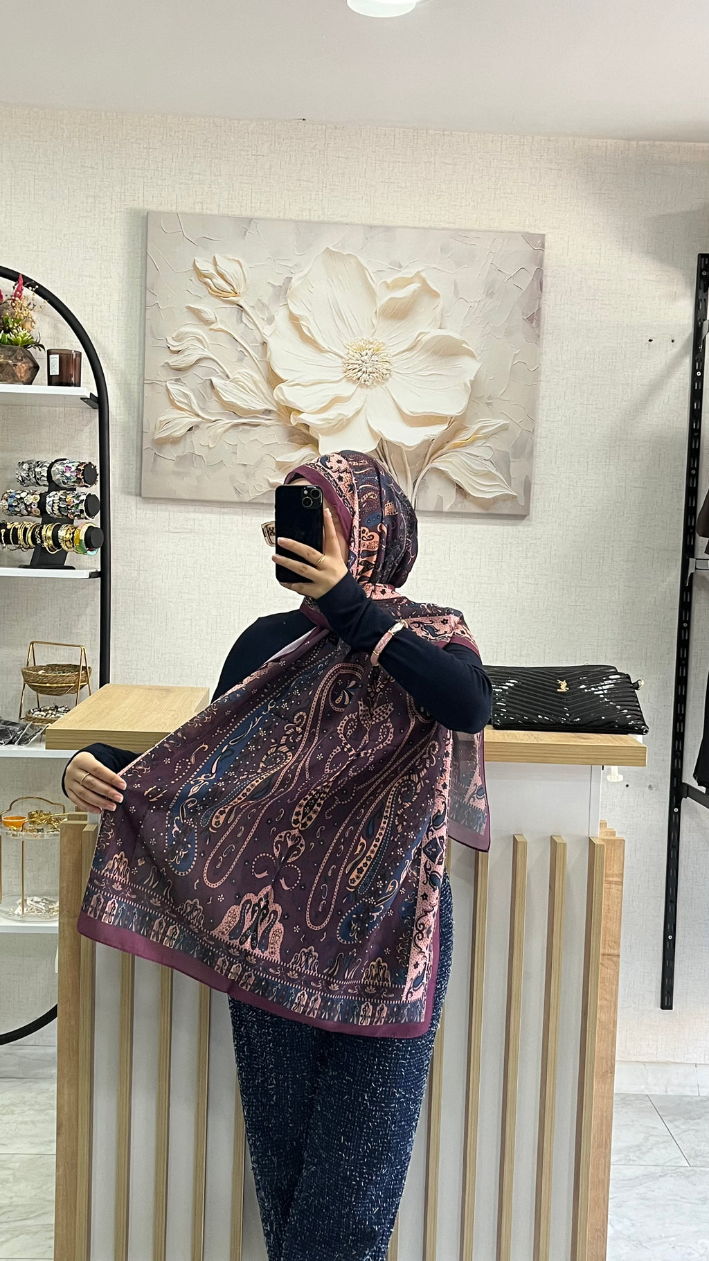 Etro Desen Soft Şal Mürdüm